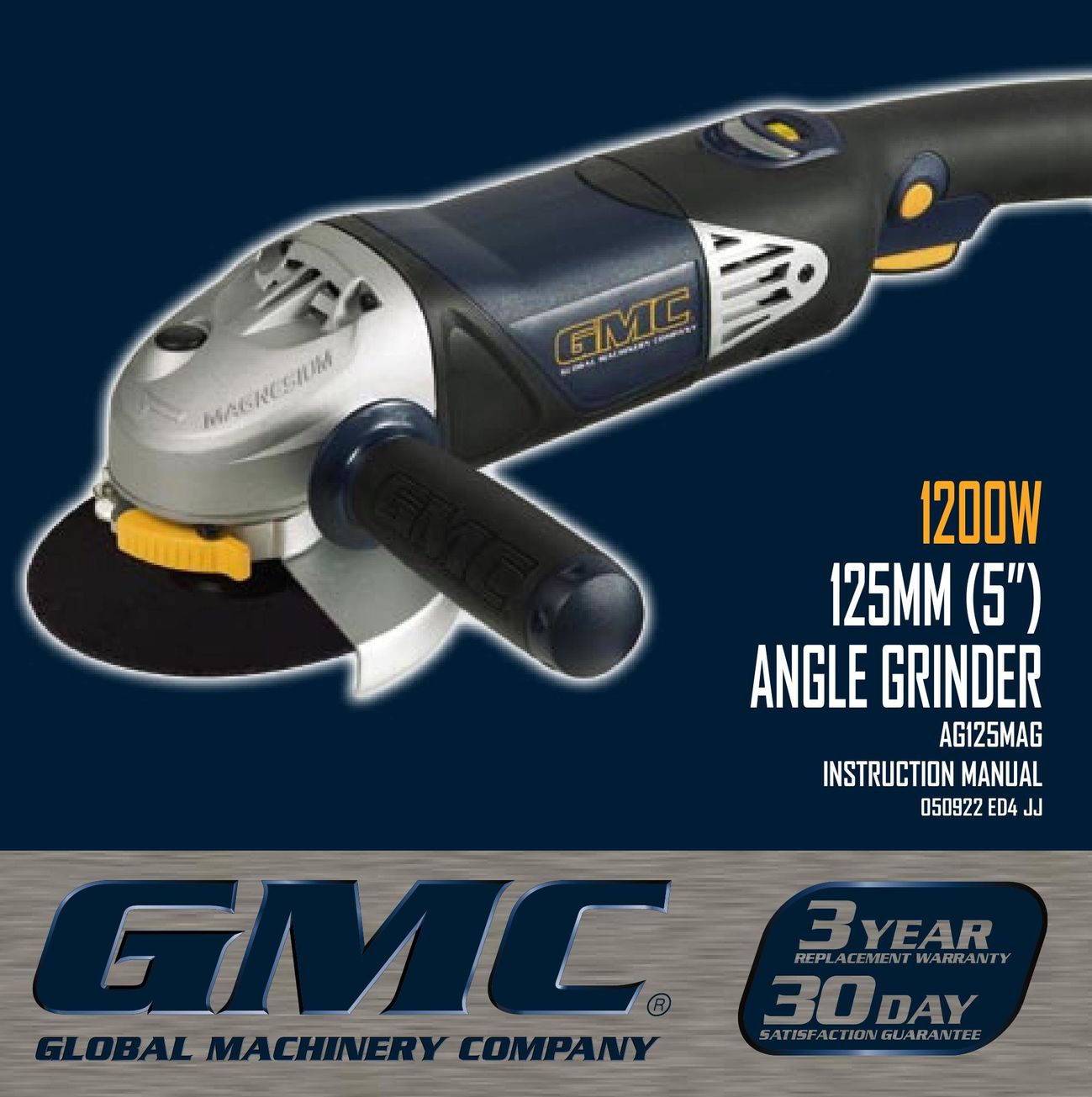 Global Machinery Company AG125MAG Grinder User Manual