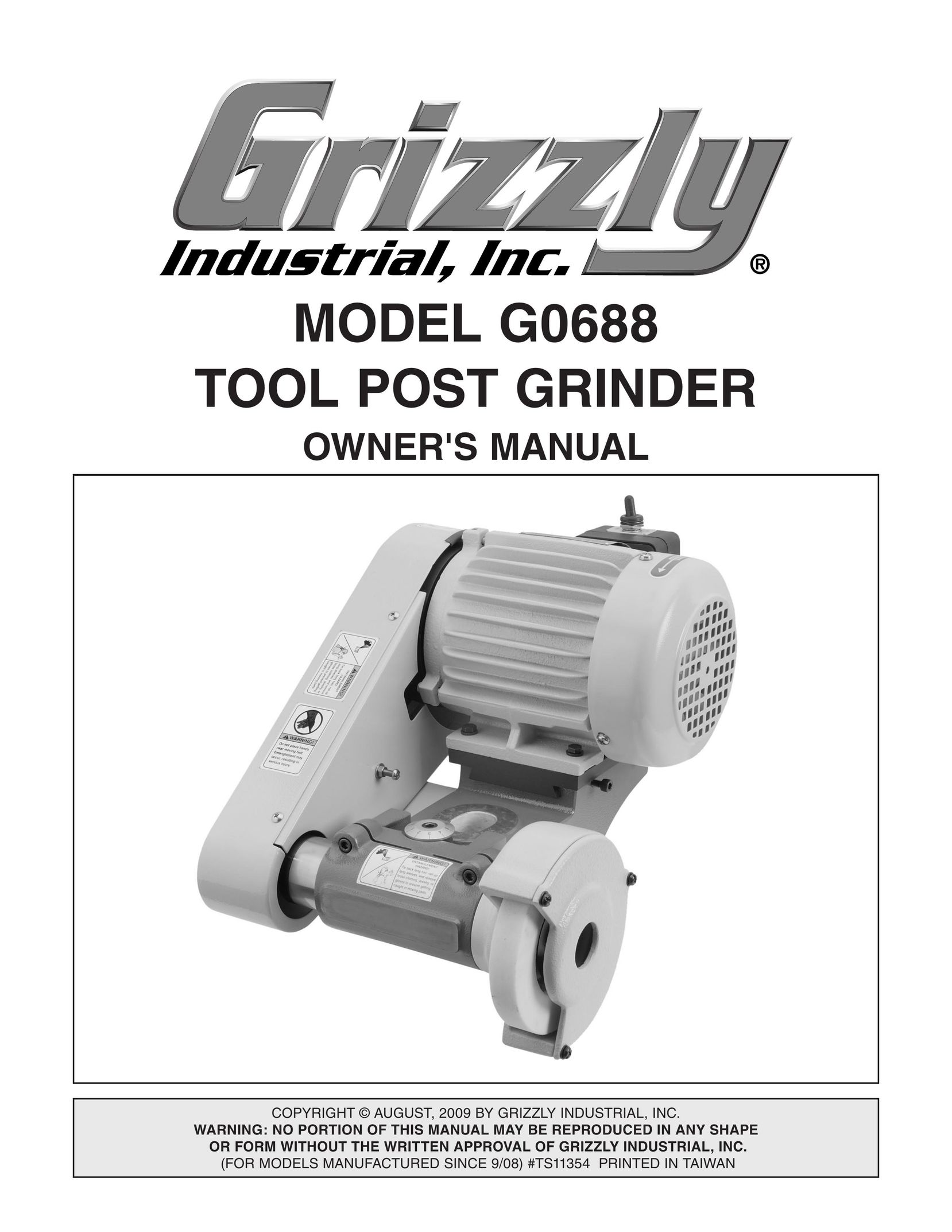 Grizzly G0688 Grinder User Manual