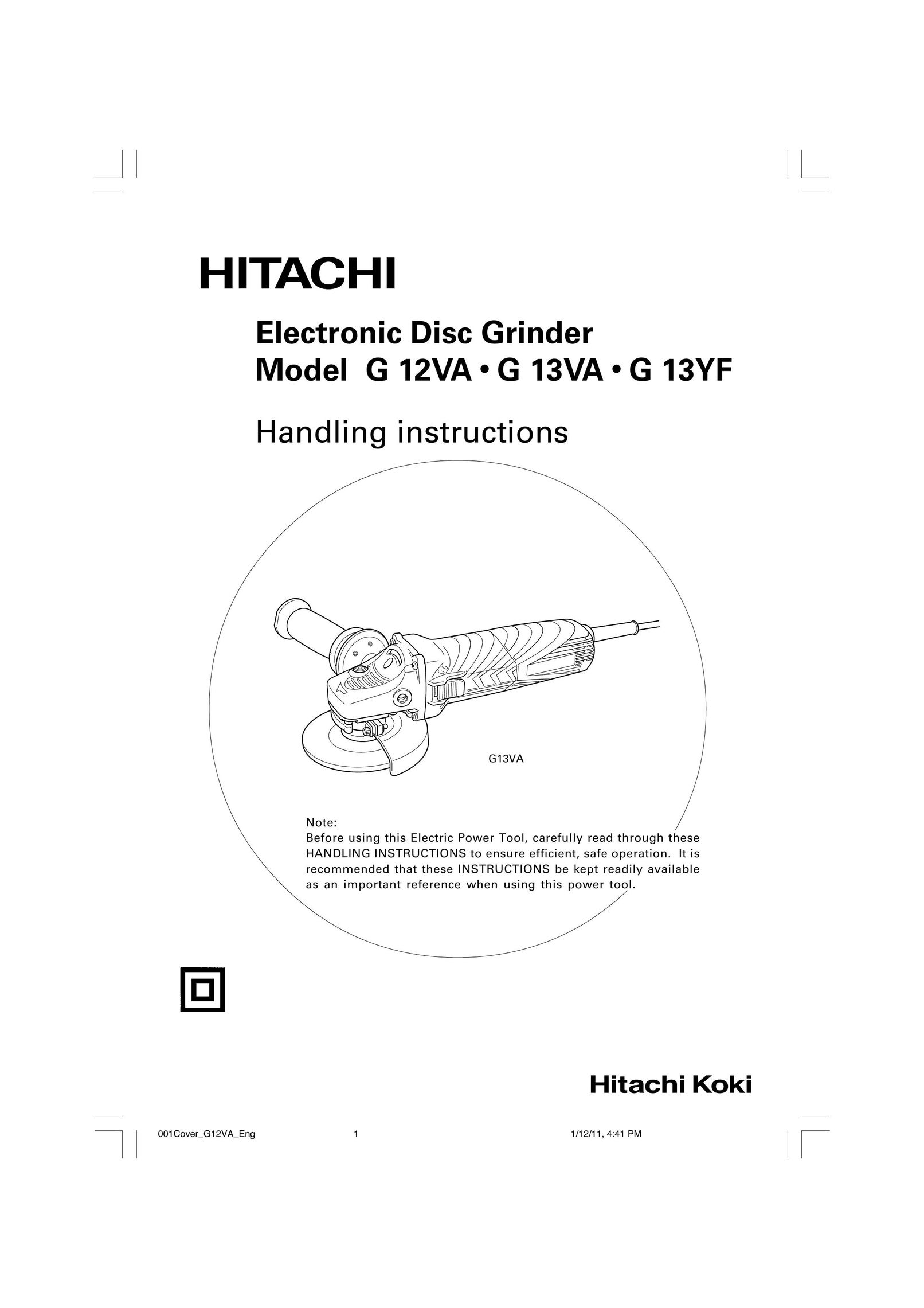 Hitachi G12VA Grinder User Manual