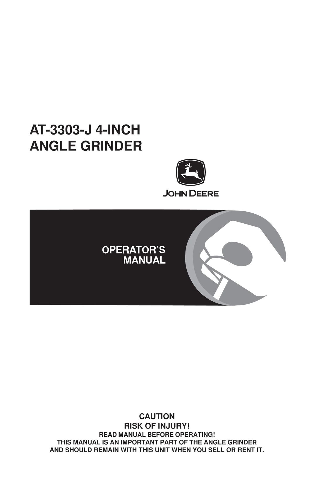 John Deere AT-3303-J Grinder User Manual