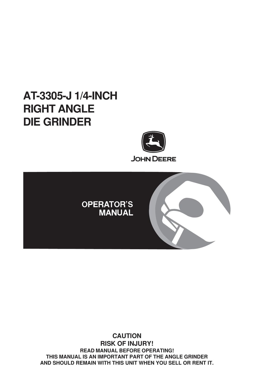 John Deere AT-3305-J Grinder User Manual