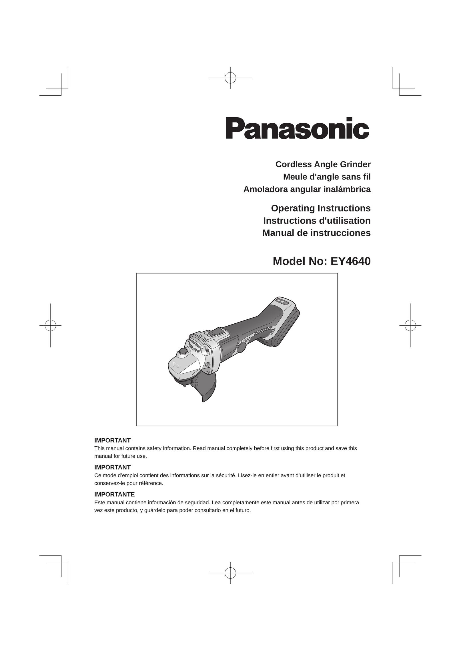 Panasonic EY4640 Grinder User Manual
