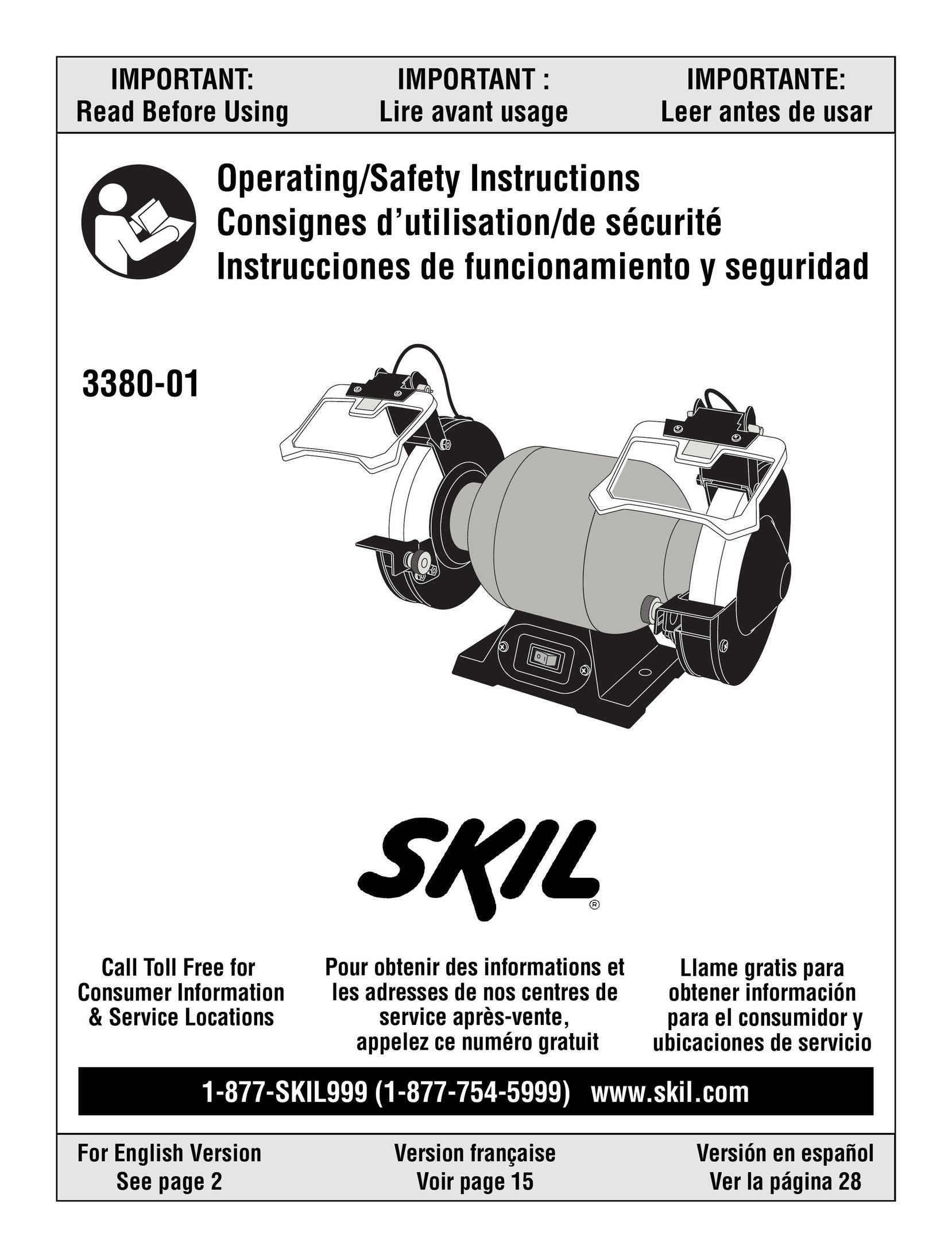 Skil 3380-01 Grinder User Manual