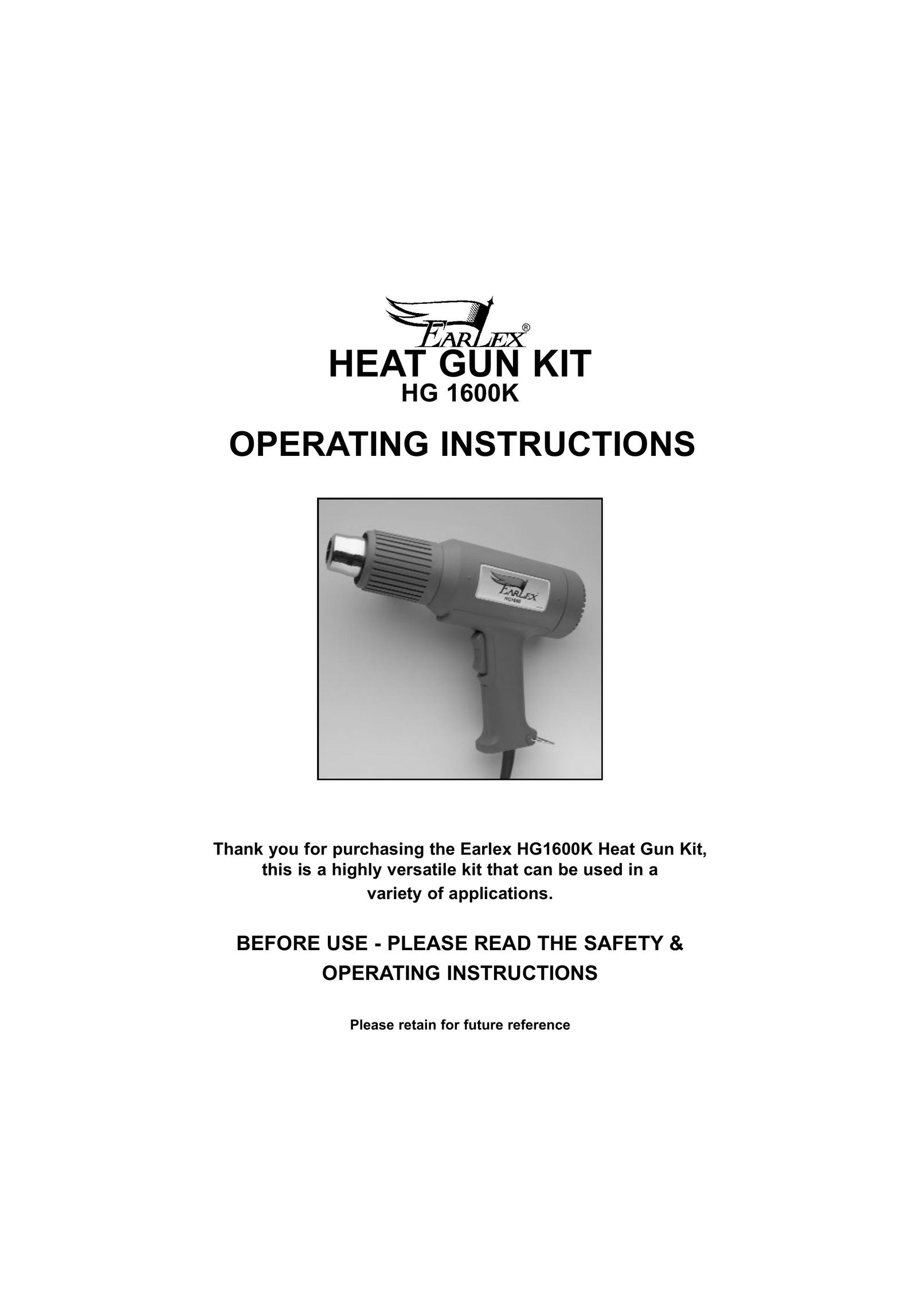 Earlex HG 1600K Heat Gun User Manual