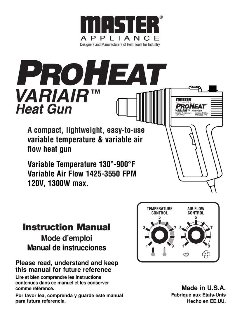 Master Appliance 1425-3550 FPM130-900F Heat Gun User Manual