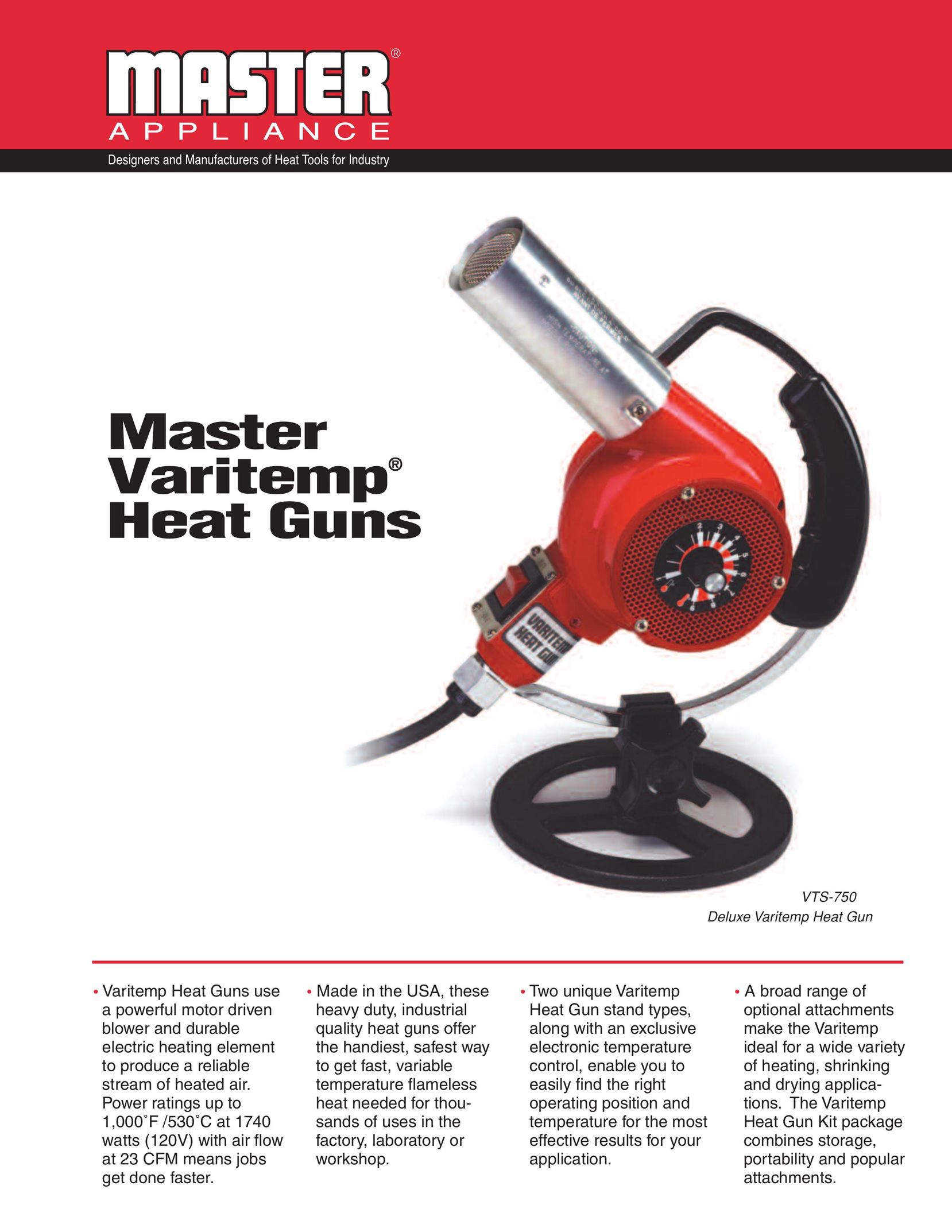 Master Appliance VTS-750 Heat Gun User Manual