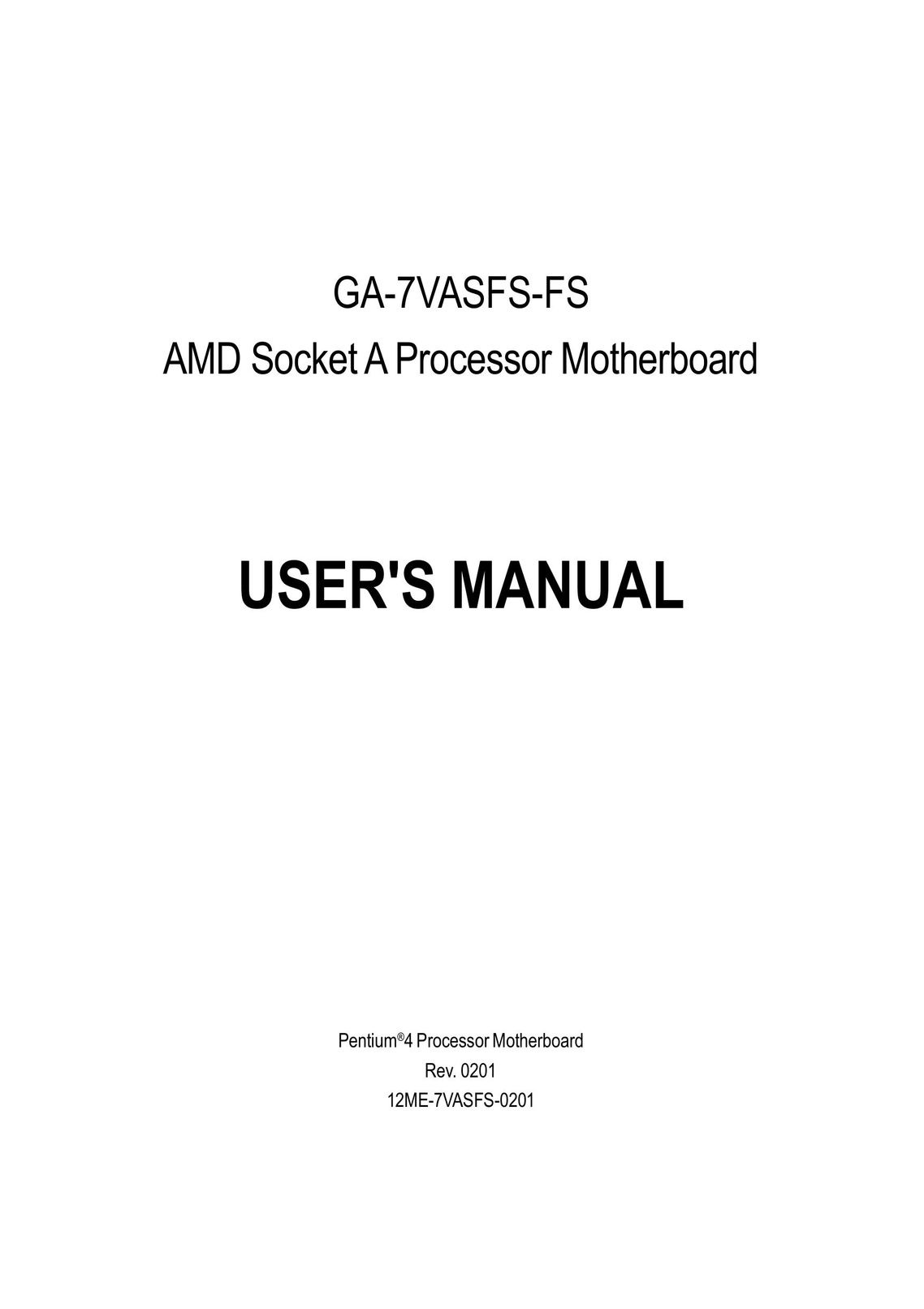 AMD GA-7VASFS-FS Impact Driver User Manual