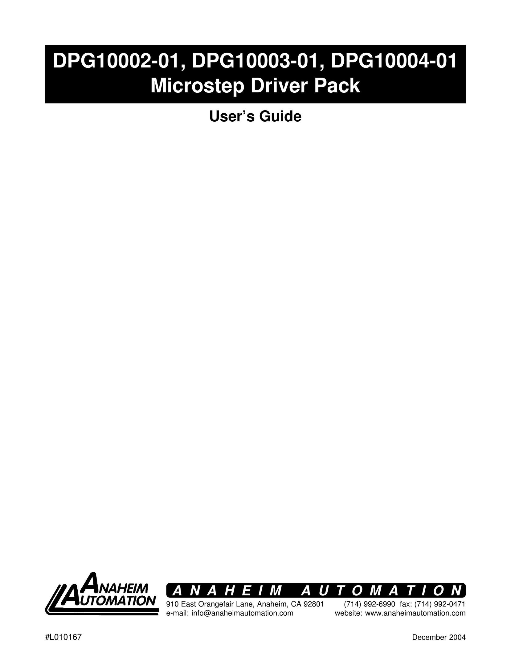 Anaheim DPG1004-01 Impact Driver User Manual