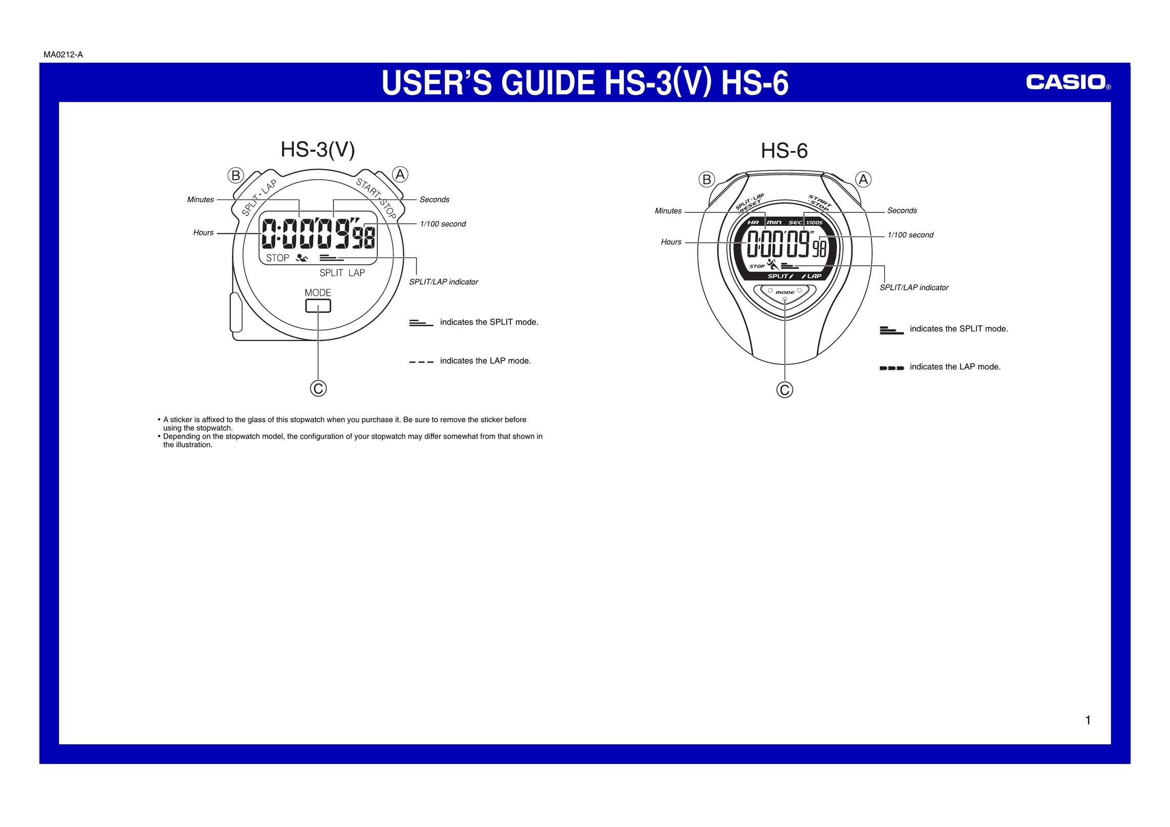 Casio HS-3(V) Impact Driver User Manual