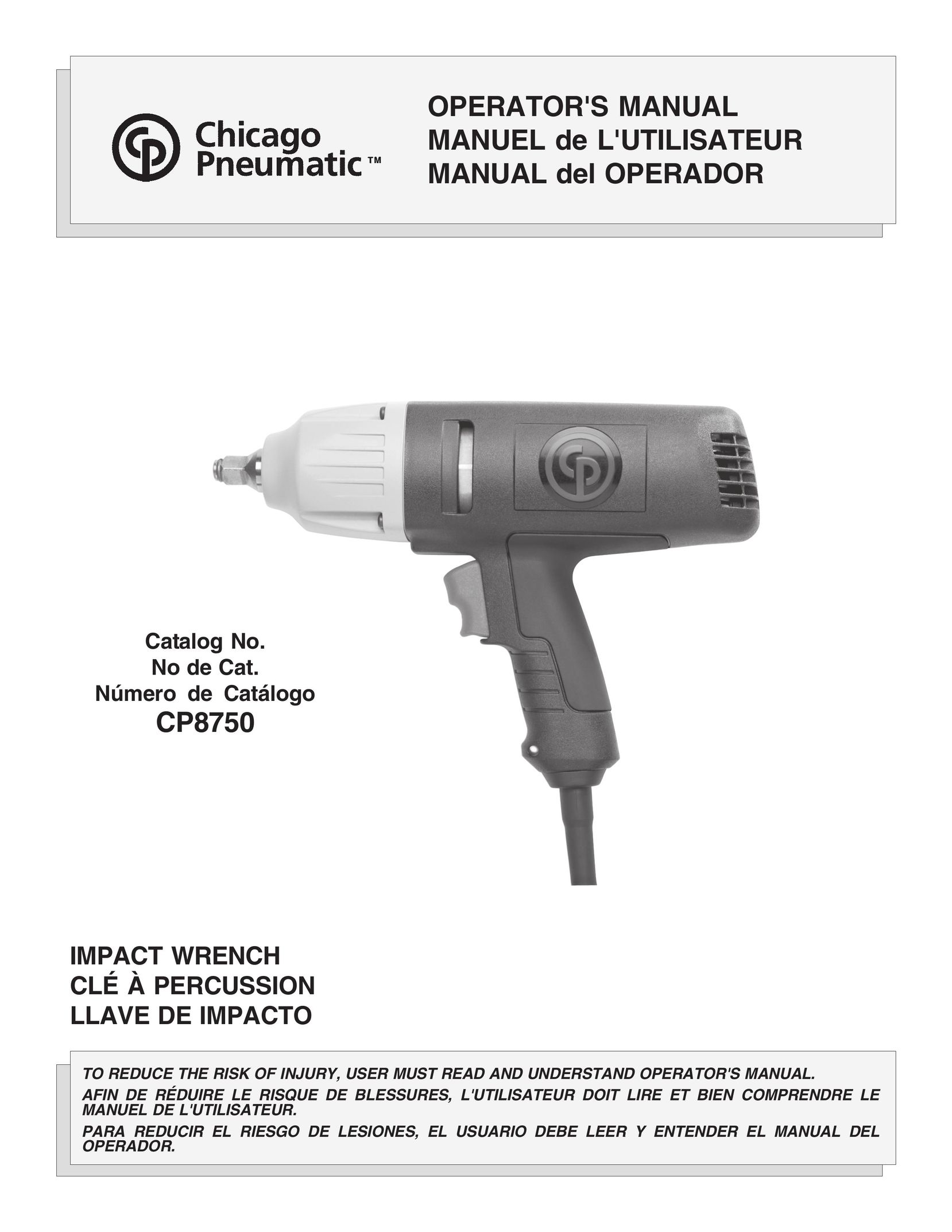 Chicago Pneumatic CP8750 Impact Driver User Manual
