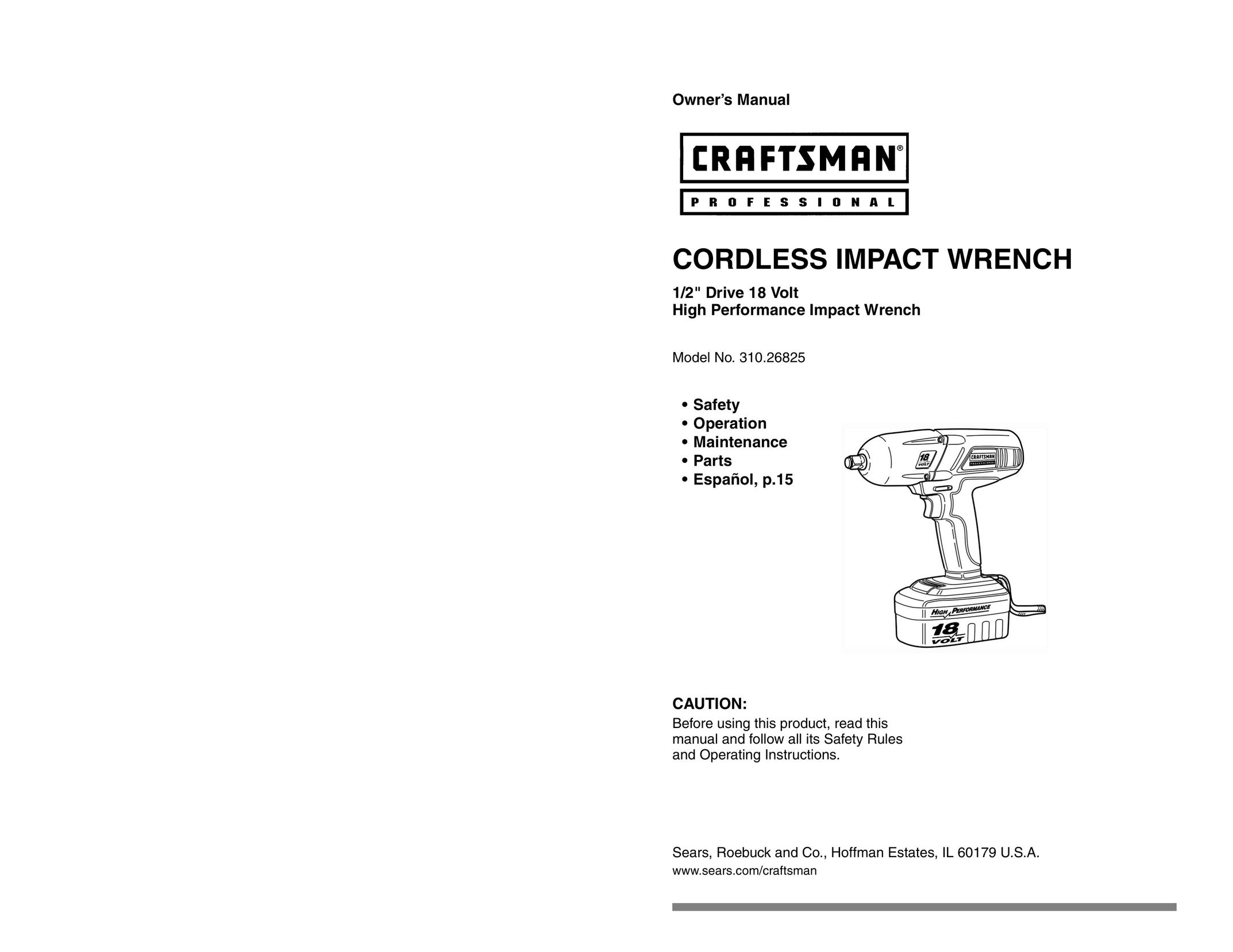 Craftsman 310.26825 Impact Driver User Manual