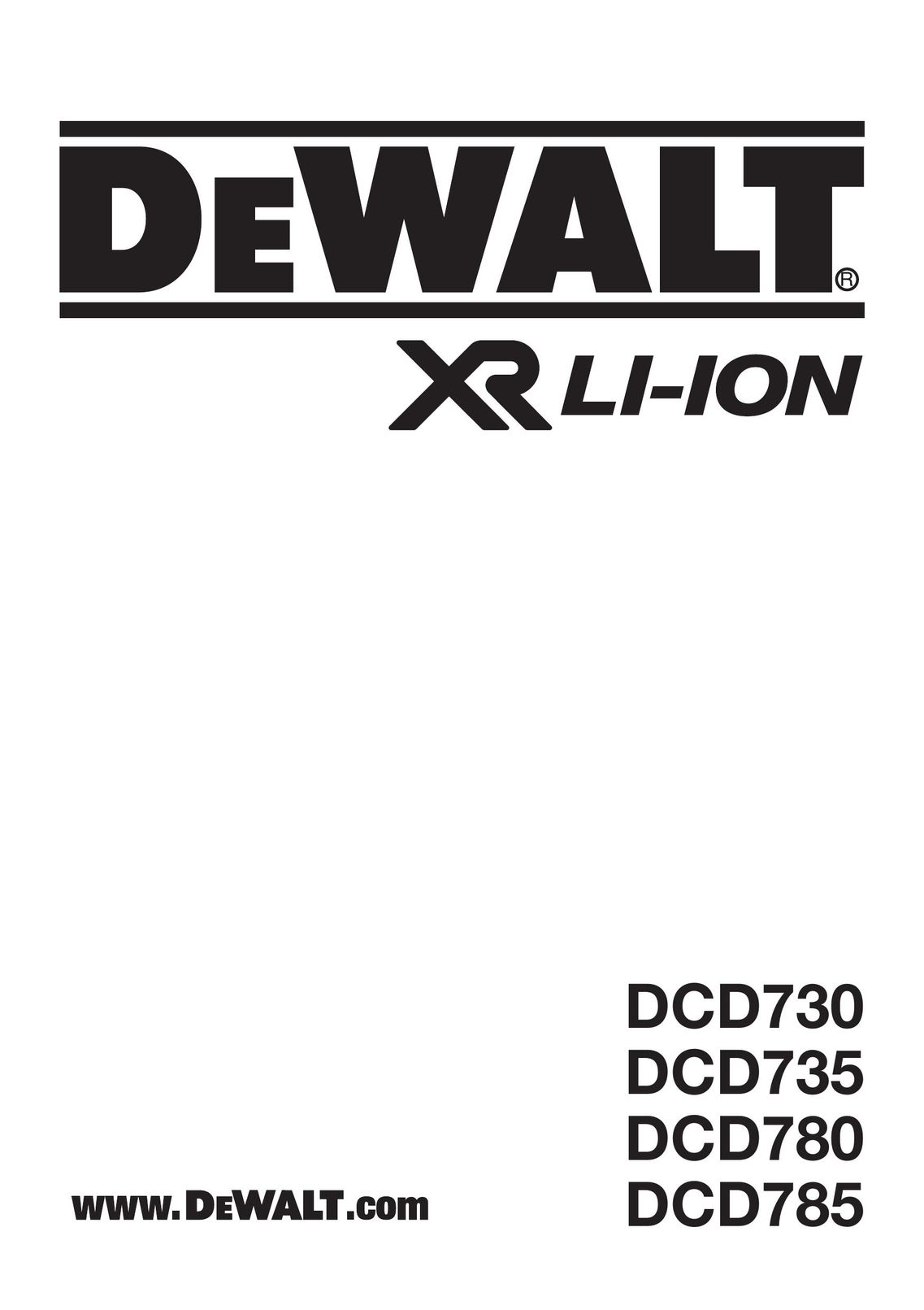 DeWalt DCD780C2R Impact Driver User Manual
