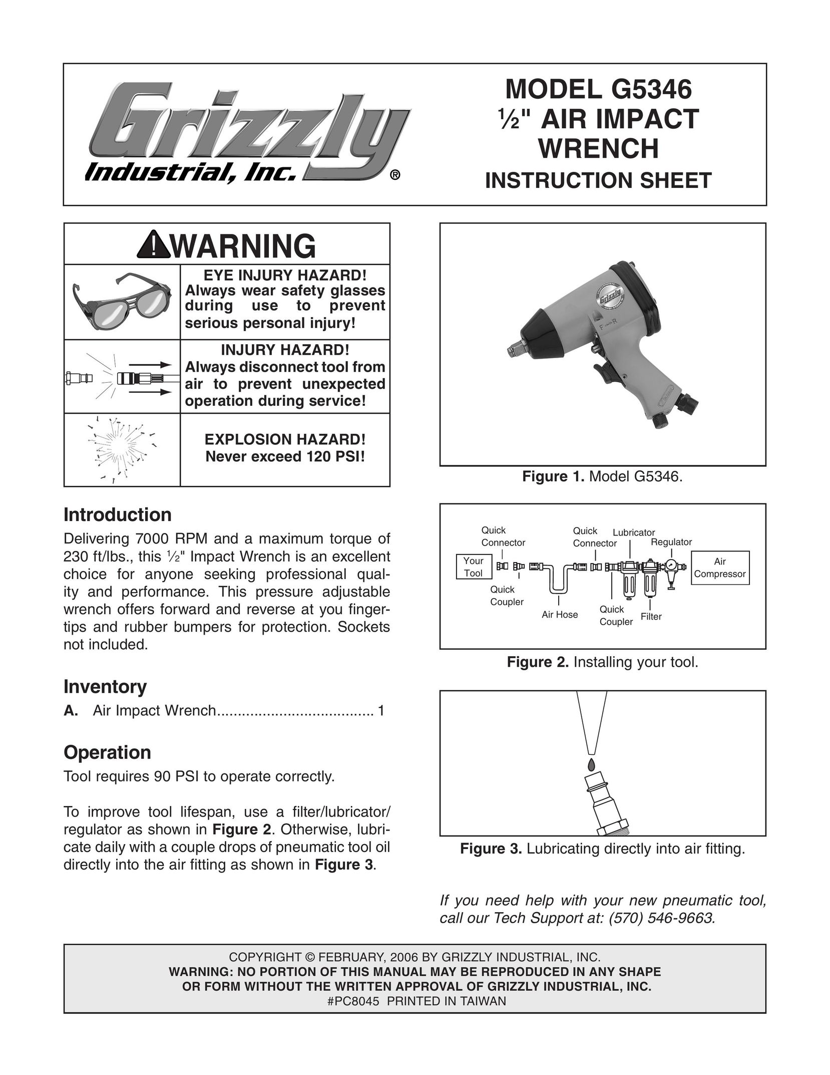 Grizzly G5346 Impact Driver User Manual