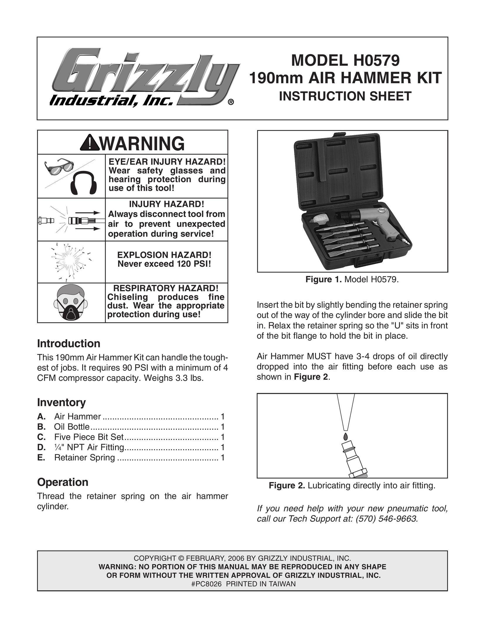 Grizzly H0579 Impact Driver User Manual