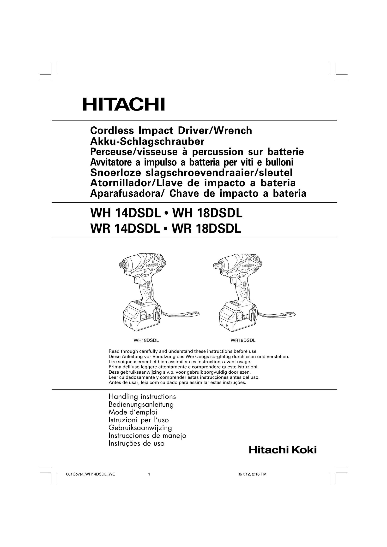 Hitachi WH 14DSDL Impact Driver User Manual