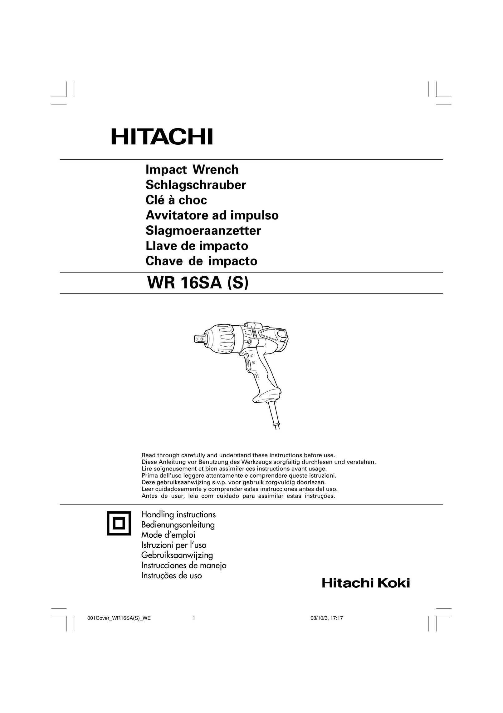 Hitachi WR 16SA (S) Impact Driver User Manual