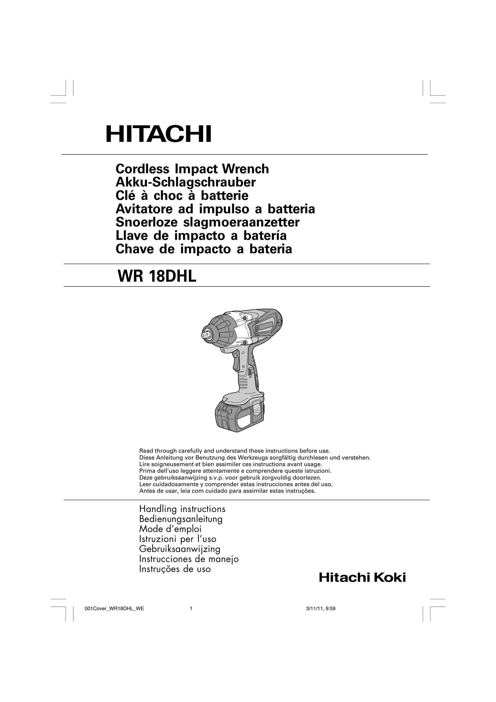 Hitachi WR 18DHL Impact Driver User Manual