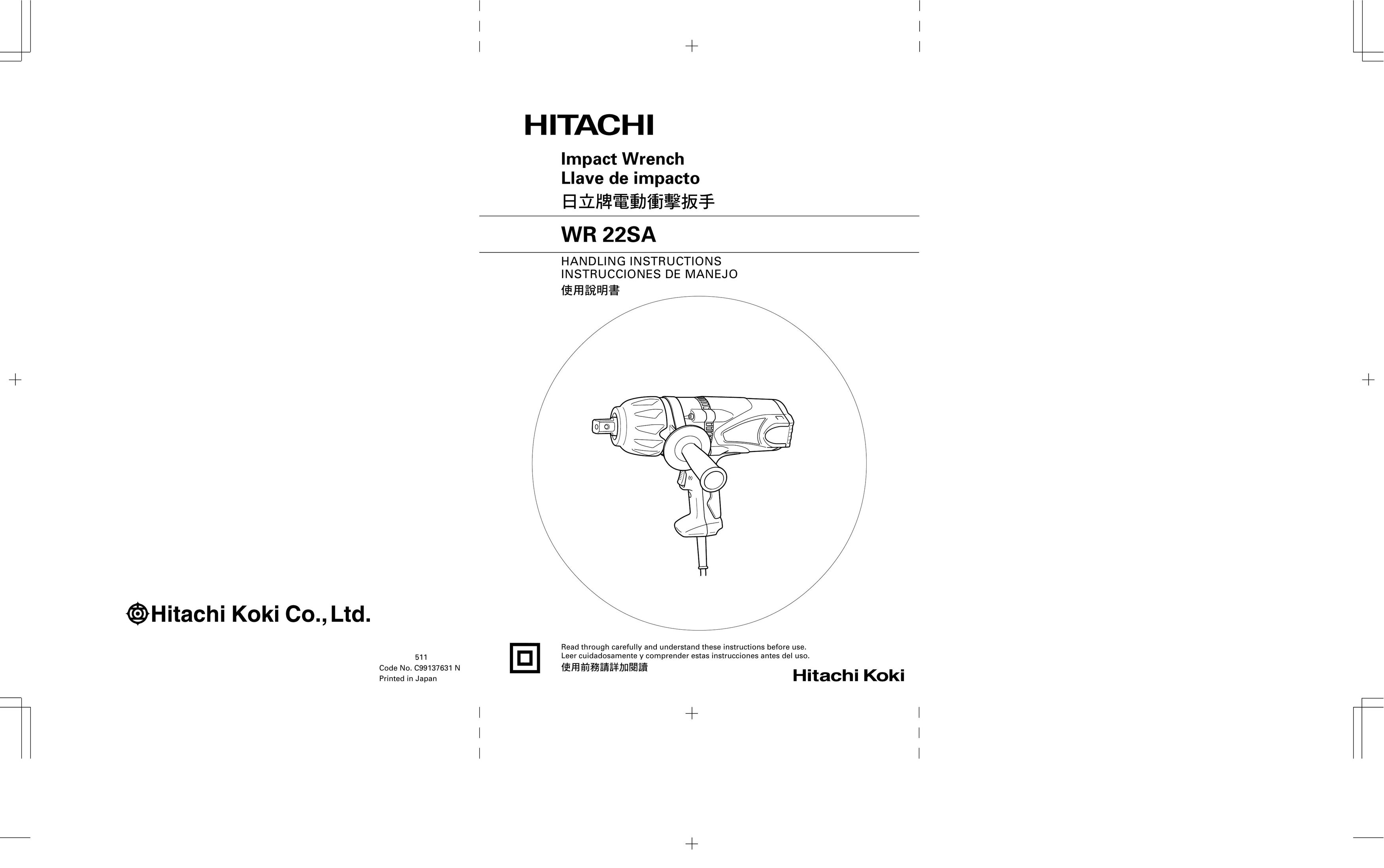 Hitachi WR 22SA Impact Driver User Manual