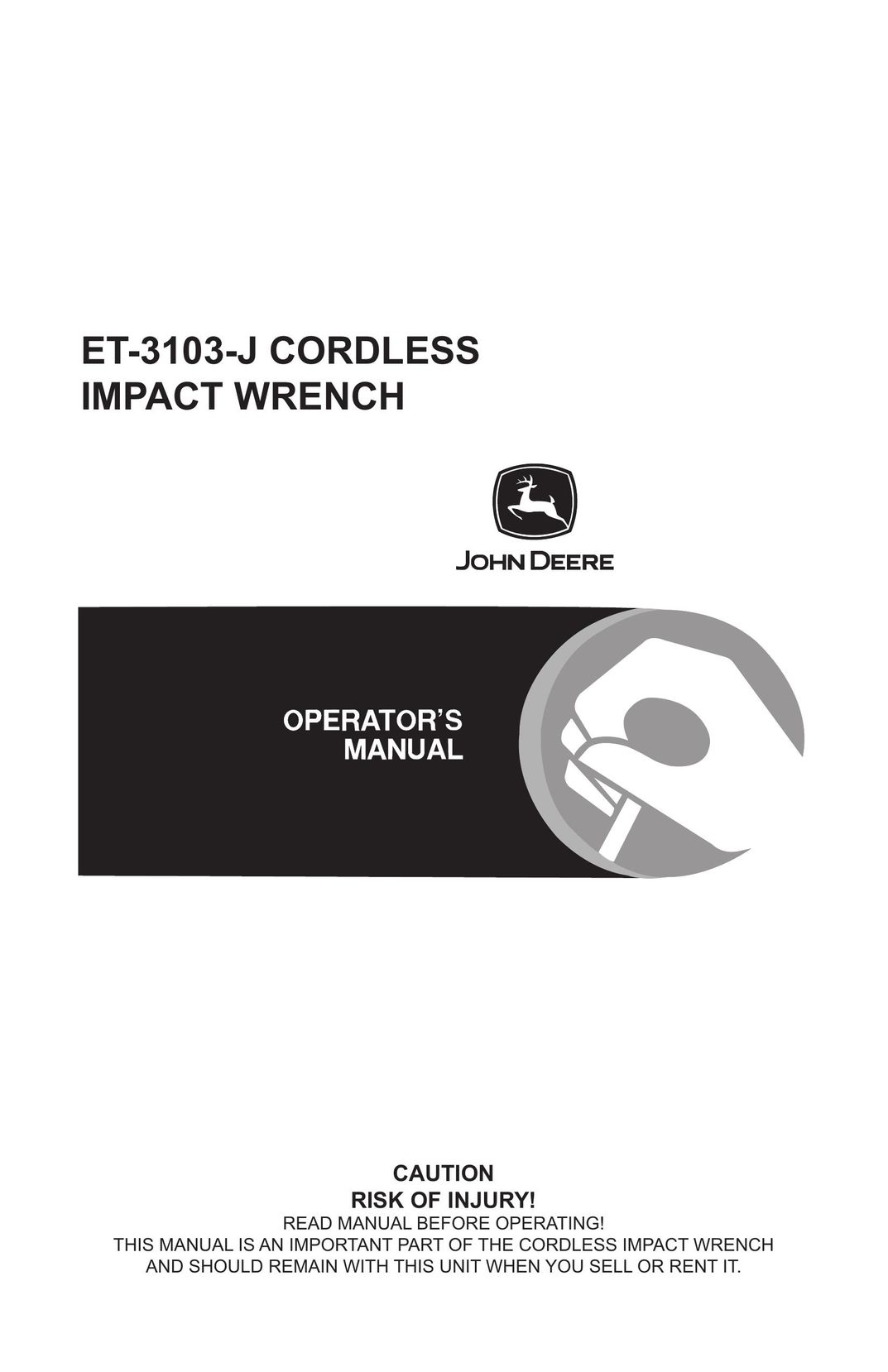 John Deere ET-3103-J Impact Driver User Manual