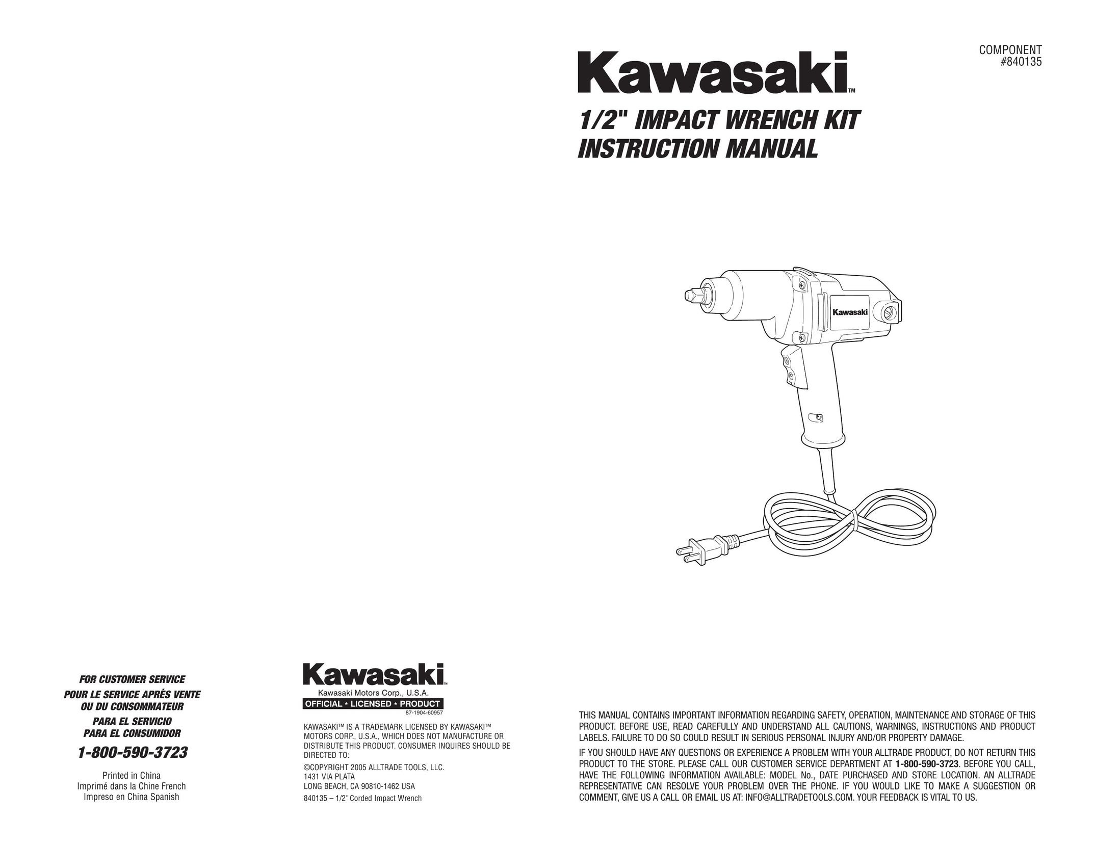 Kawasaki 840135 Impact Driver User Manual