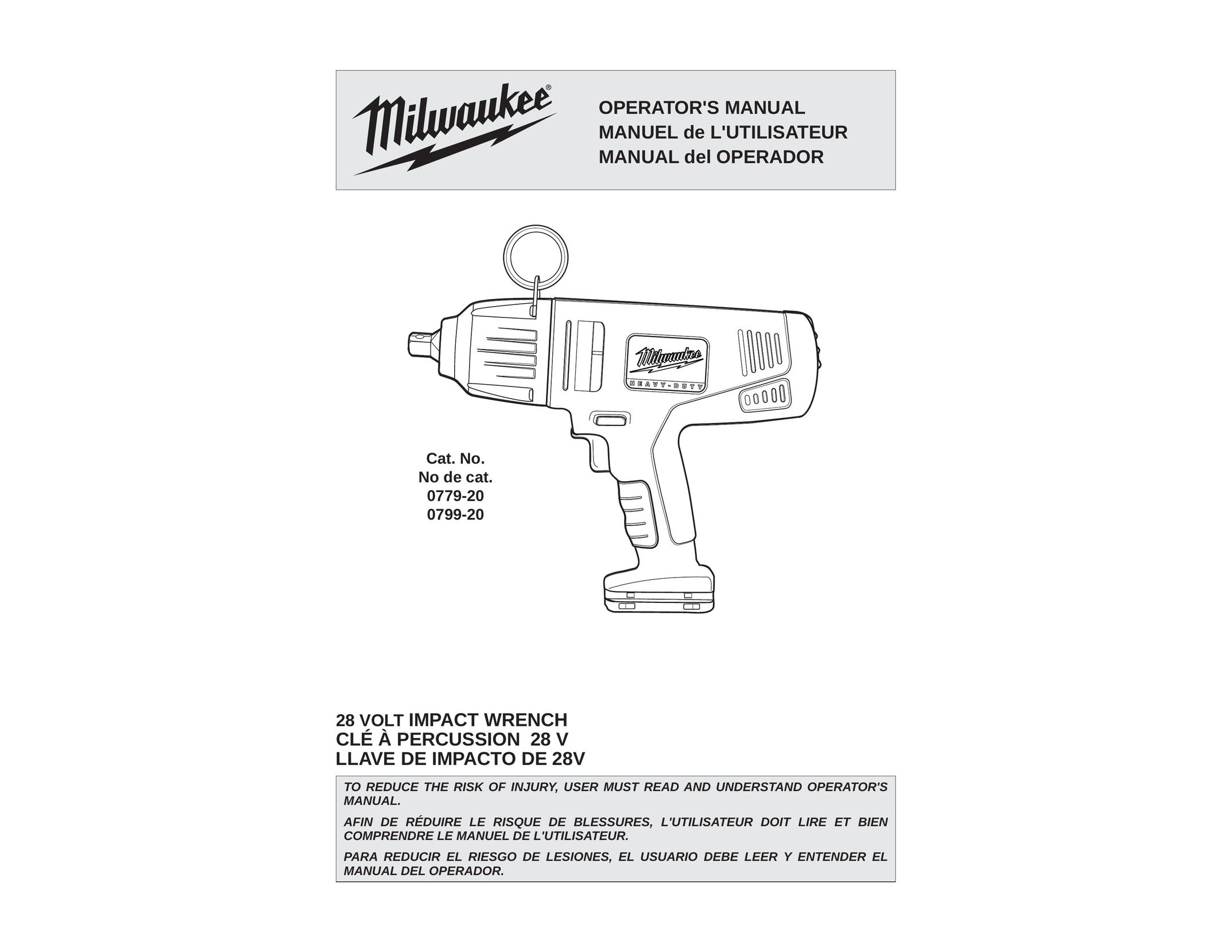 Milwaukee 0779-20 Impact Driver User Manual