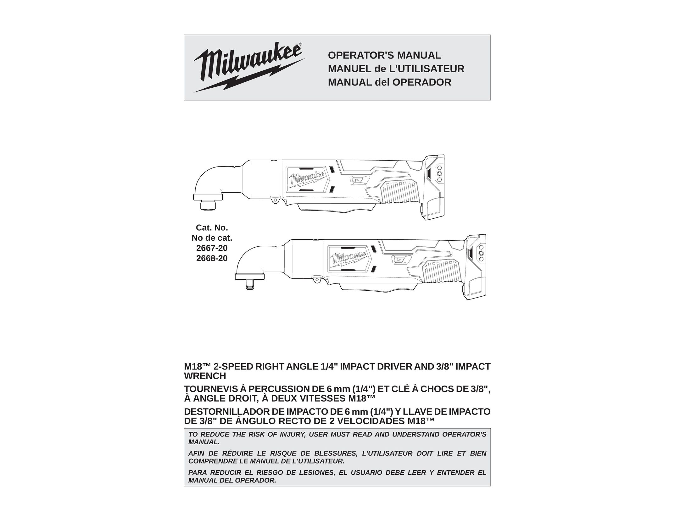 Milwaukee 2668-20 Impact Driver User Manual