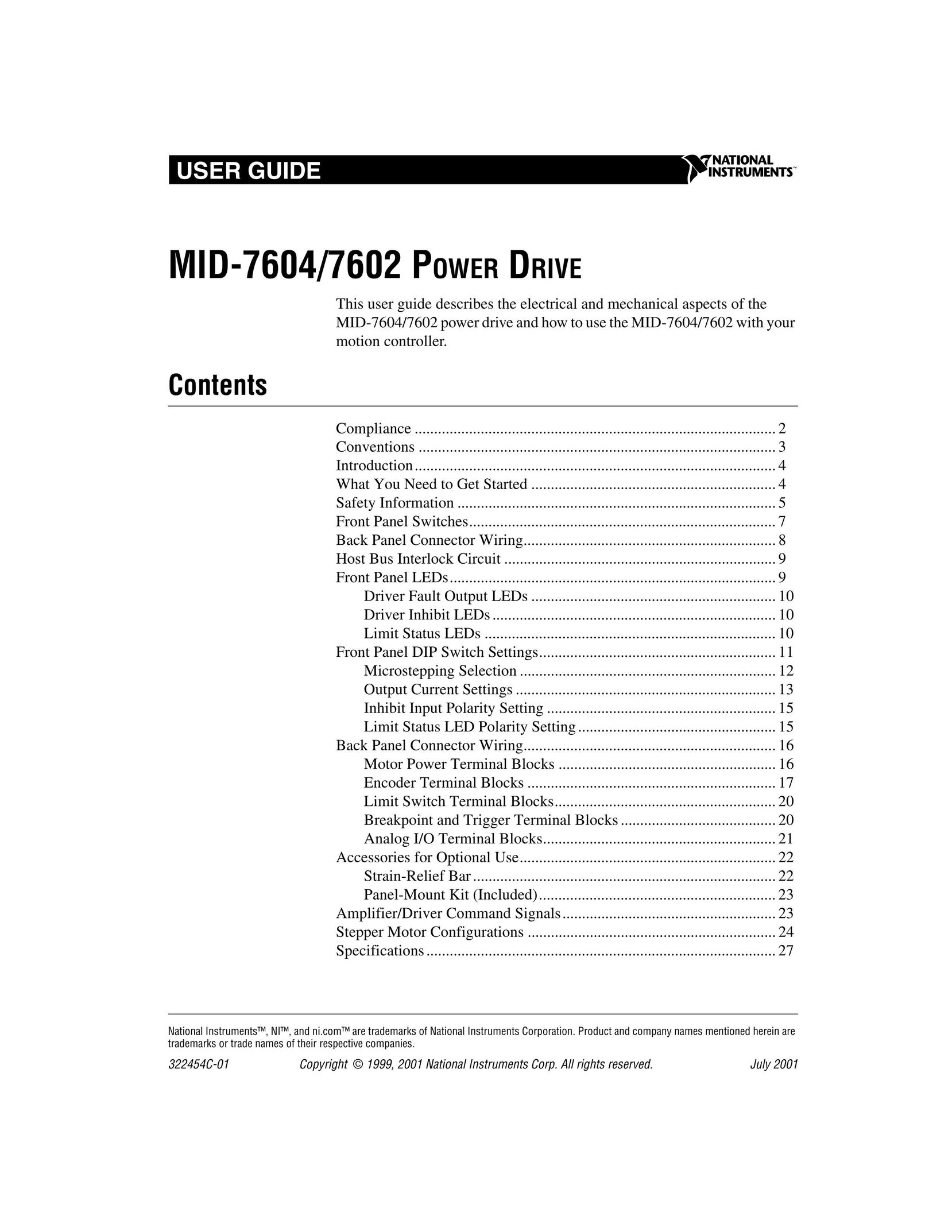 National Instruments 7604 Impact Driver User Manual