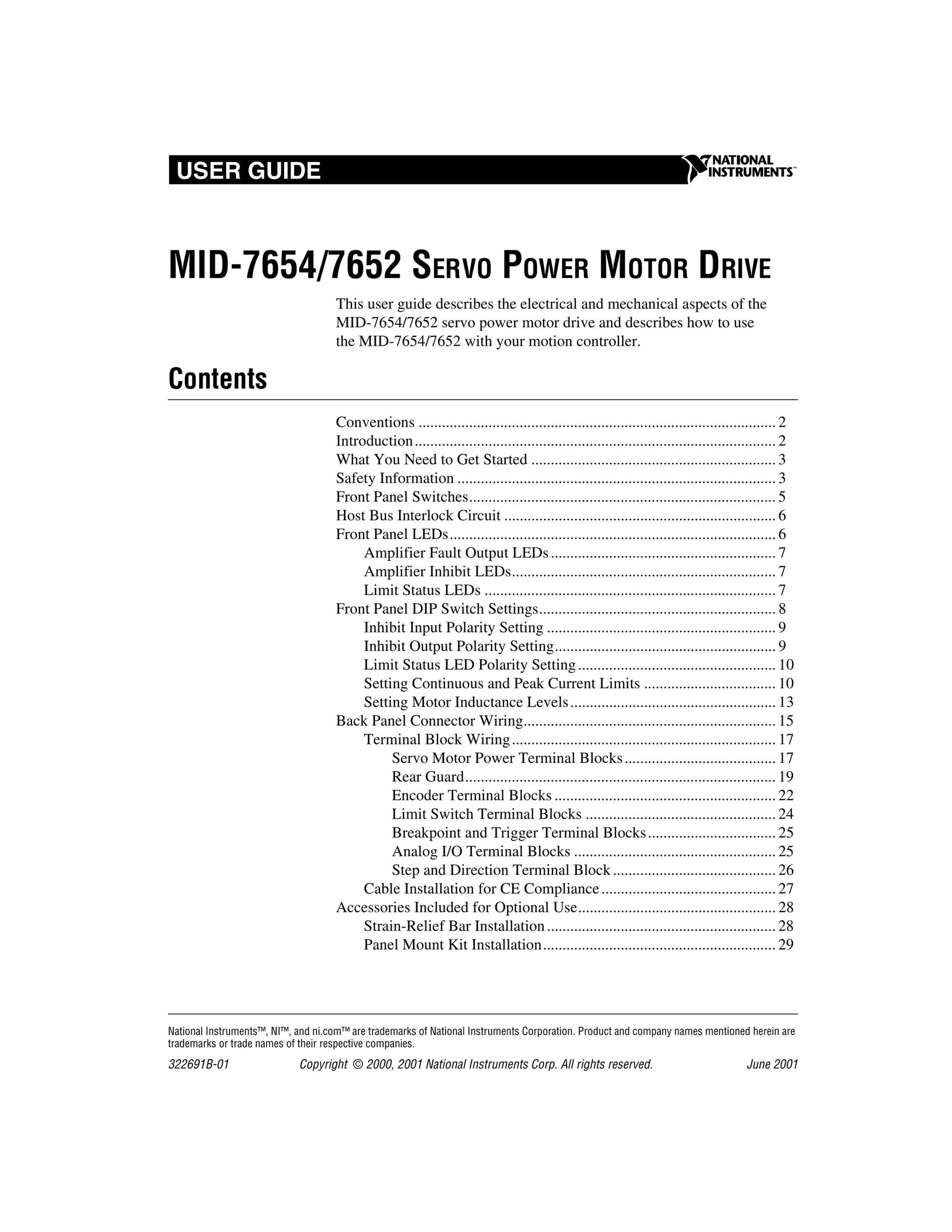 National Instruments MID-7654 Impact Driver User Manual