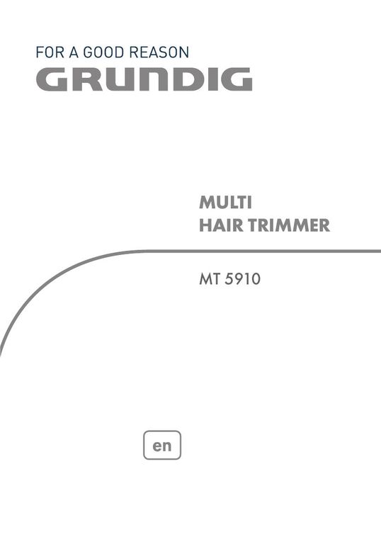 Grundig MT5910 Laminate Trimmer User Manual