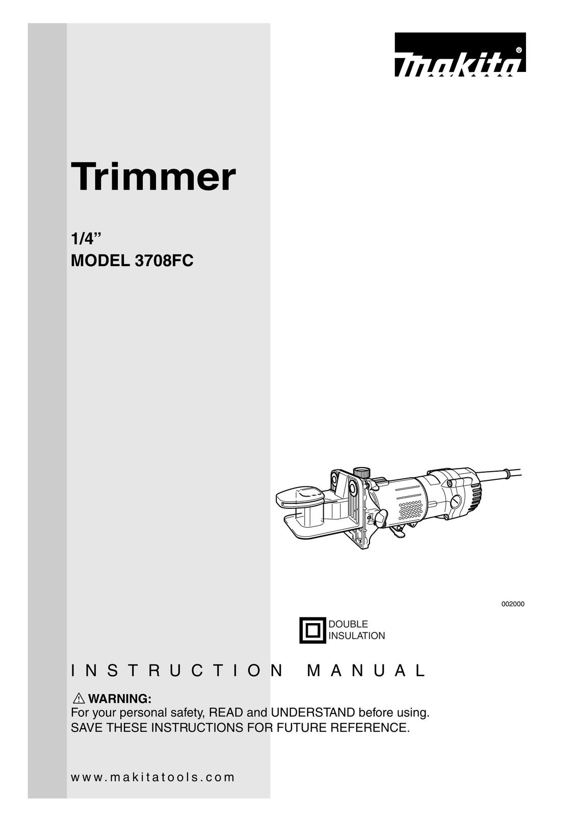 Makita 3708FC Laminate Trimmer User Manual