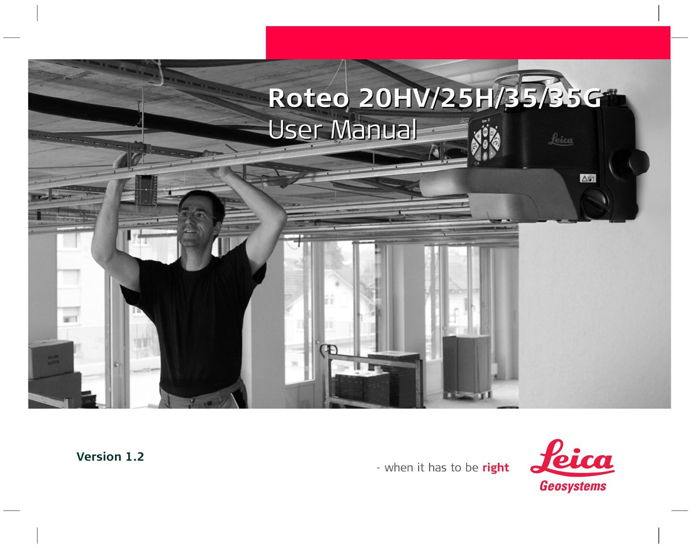 Leica 762767-R Laser Level User Manual