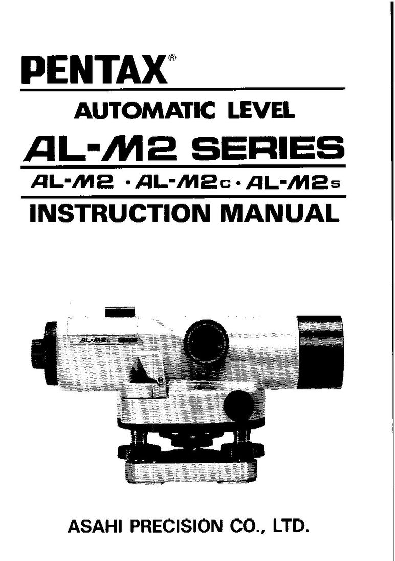 Pentax AL-M2S Laser Level User Manual