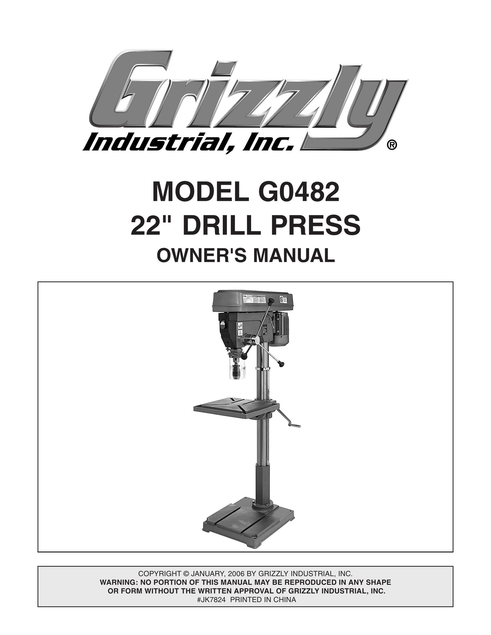 Grizzly G0482 Lathe User Manual