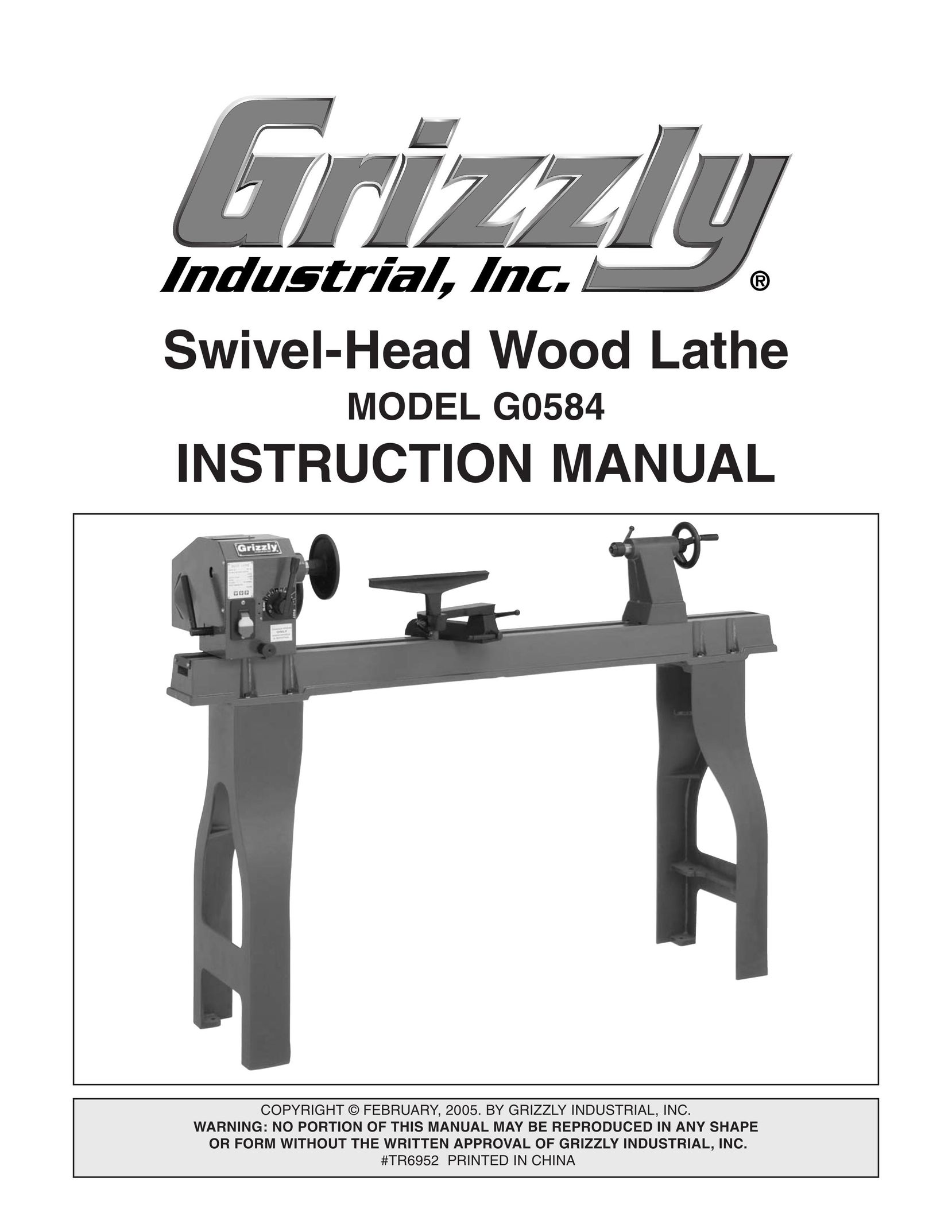 Grizzly G0584 Lathe User Manual