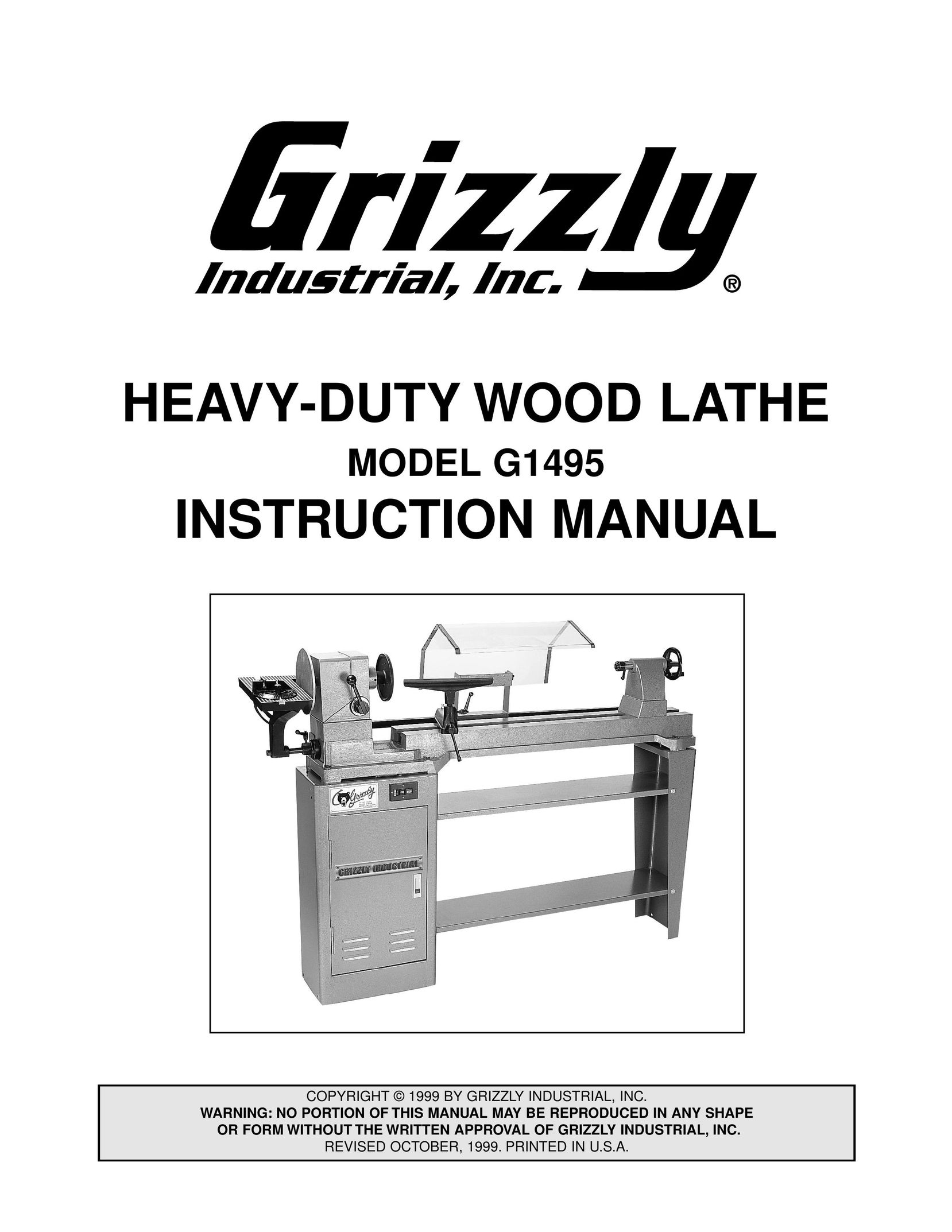 Grizzly G1495 Lathe User Manual