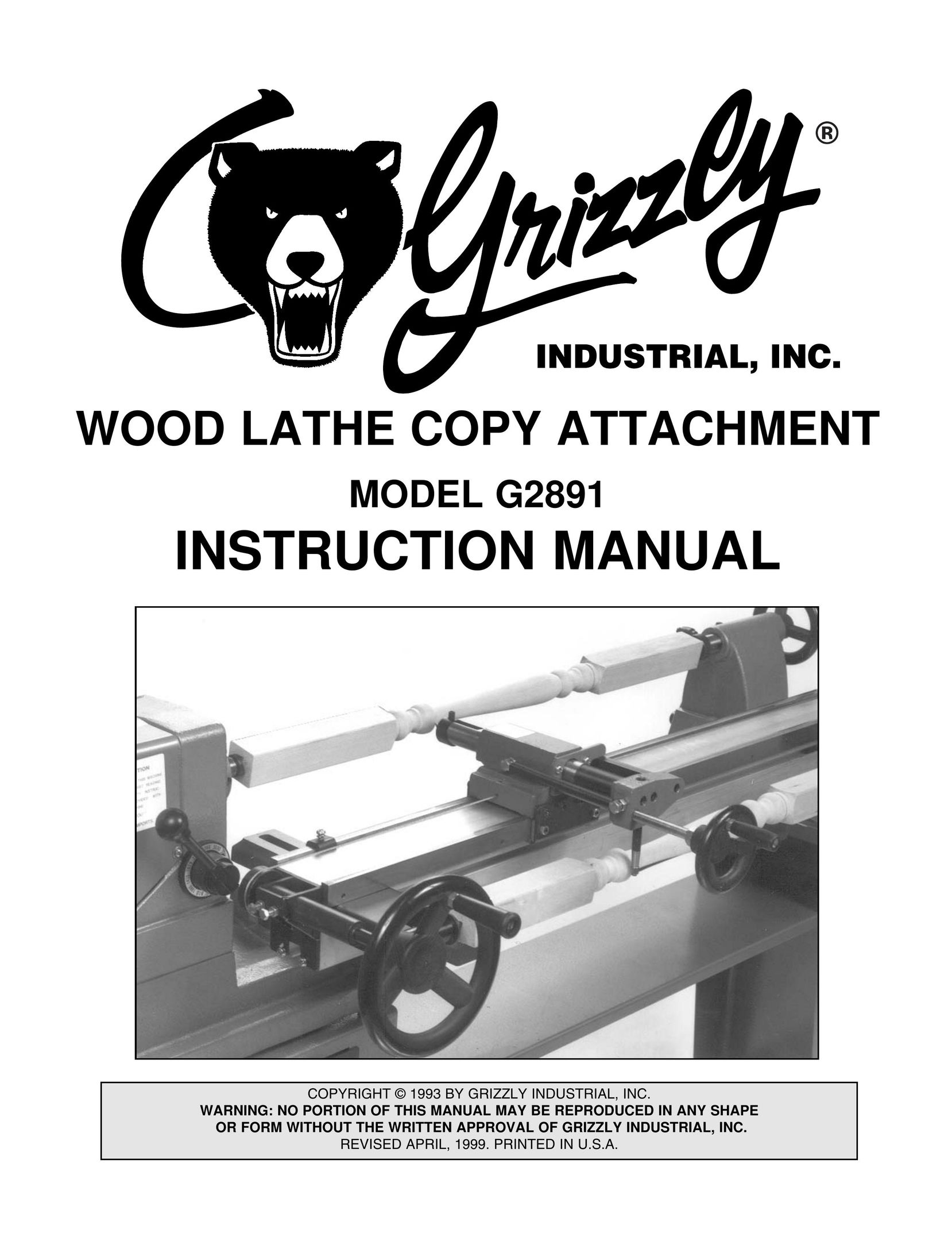 Grizzly G2891 Lathe User Manual