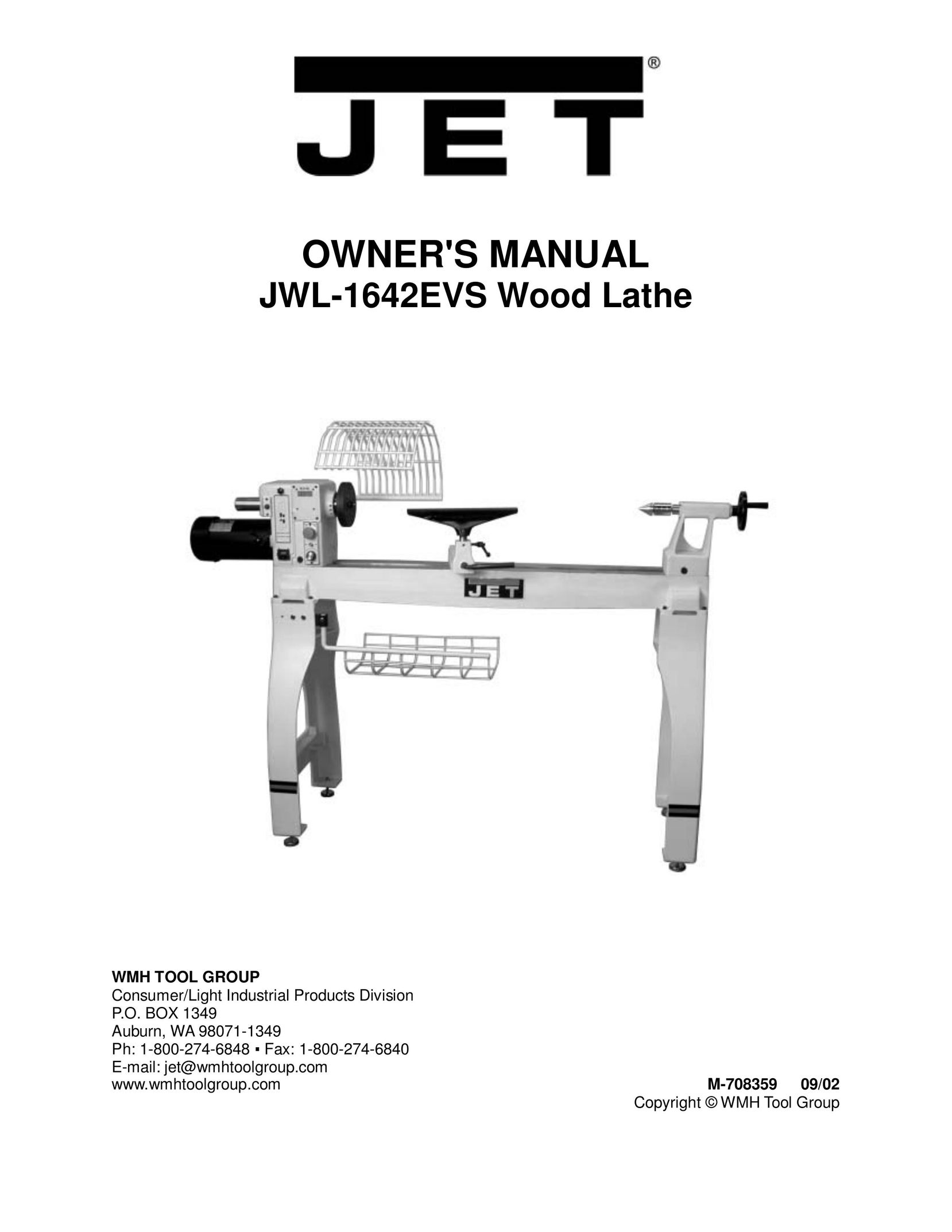 Jet Tools JWL-1642EVS Lathe User Manual