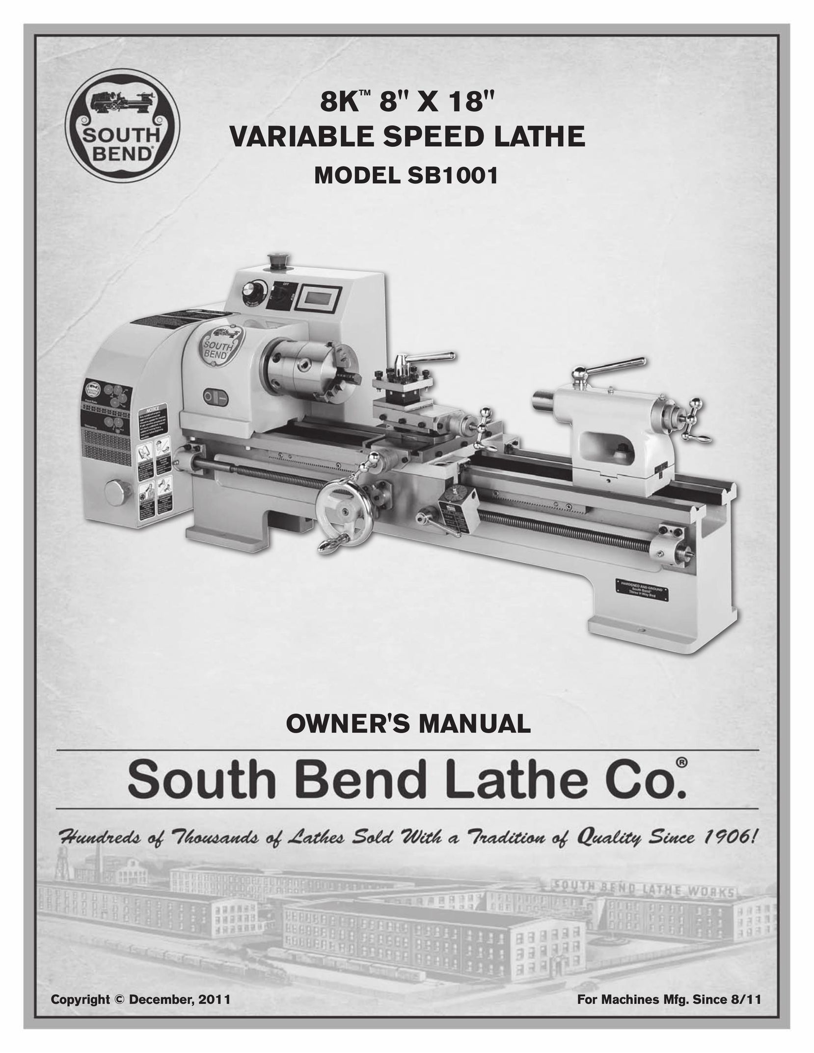 Southbend SB1001 Lathe User Manual