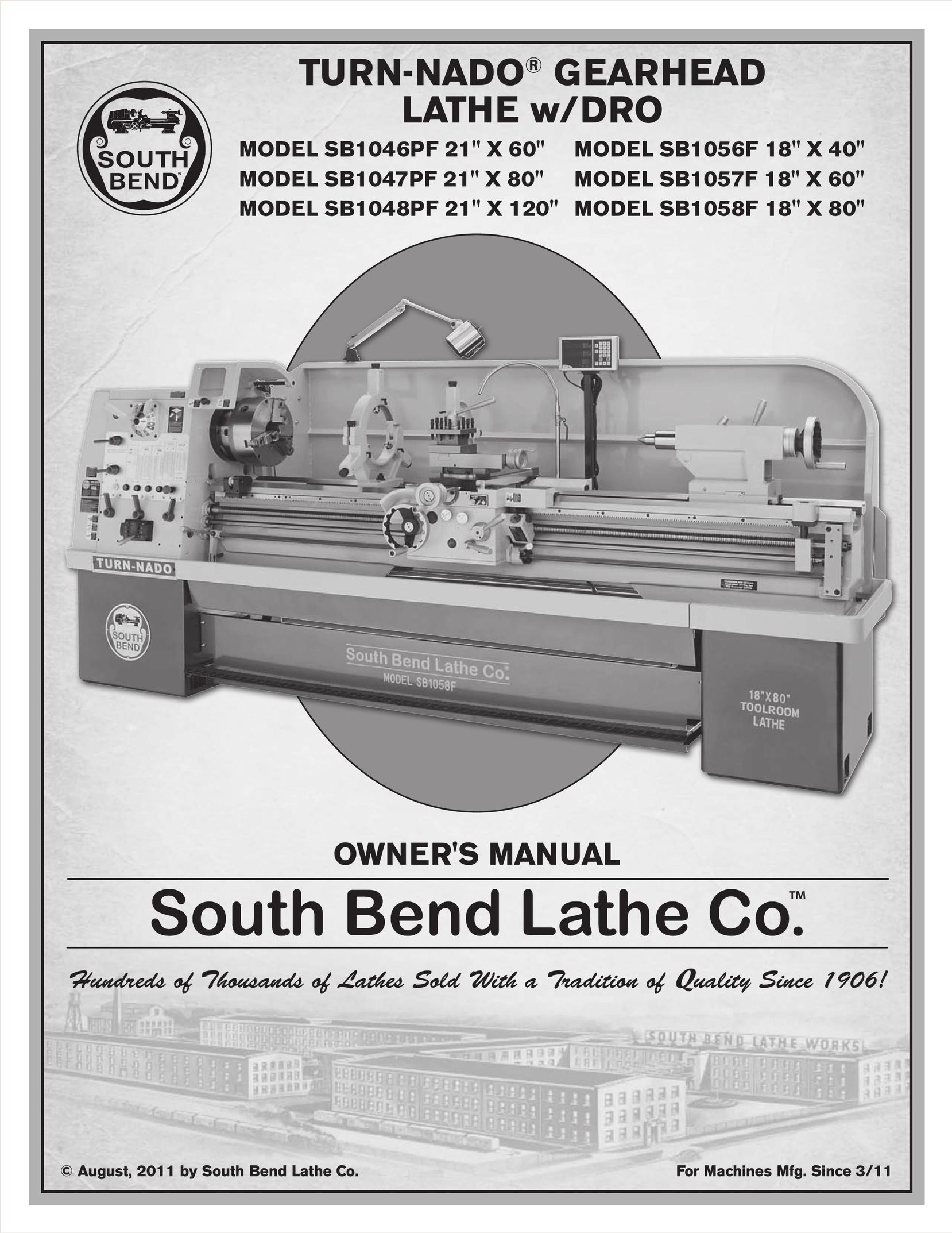 Southbend SB10146PF Lathe User Manual