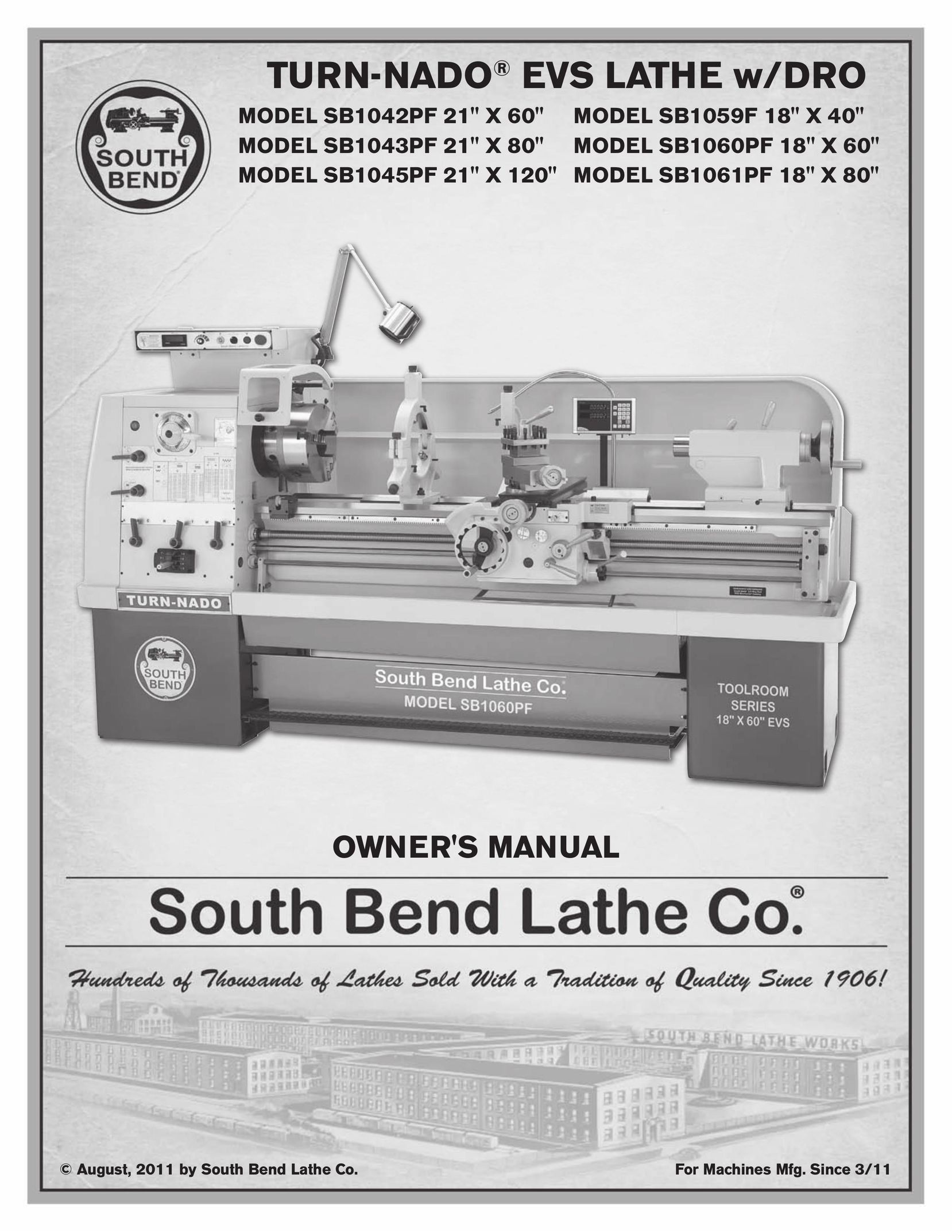 Southbend SB1042PF Lathe User Manual