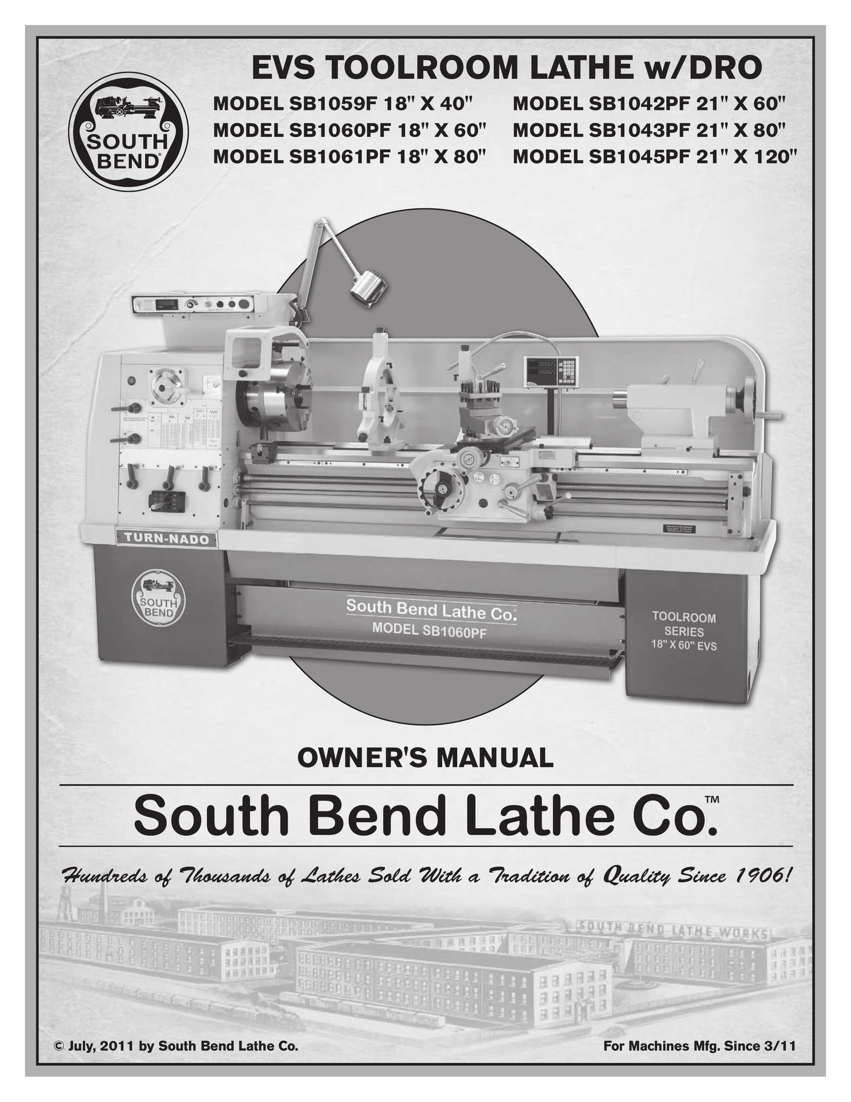 Southbend SB1059F Lathe User Manual
