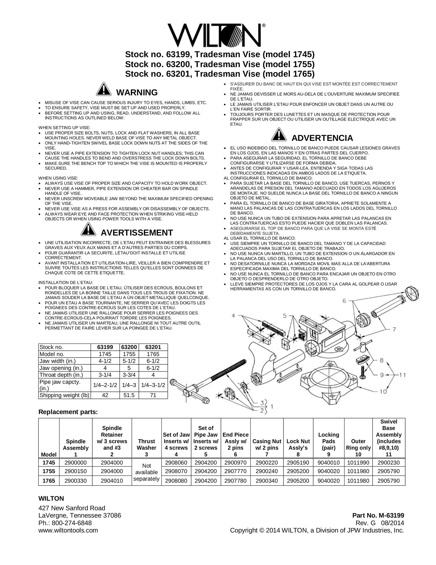 Wilton 63201 Lathe User Manual
