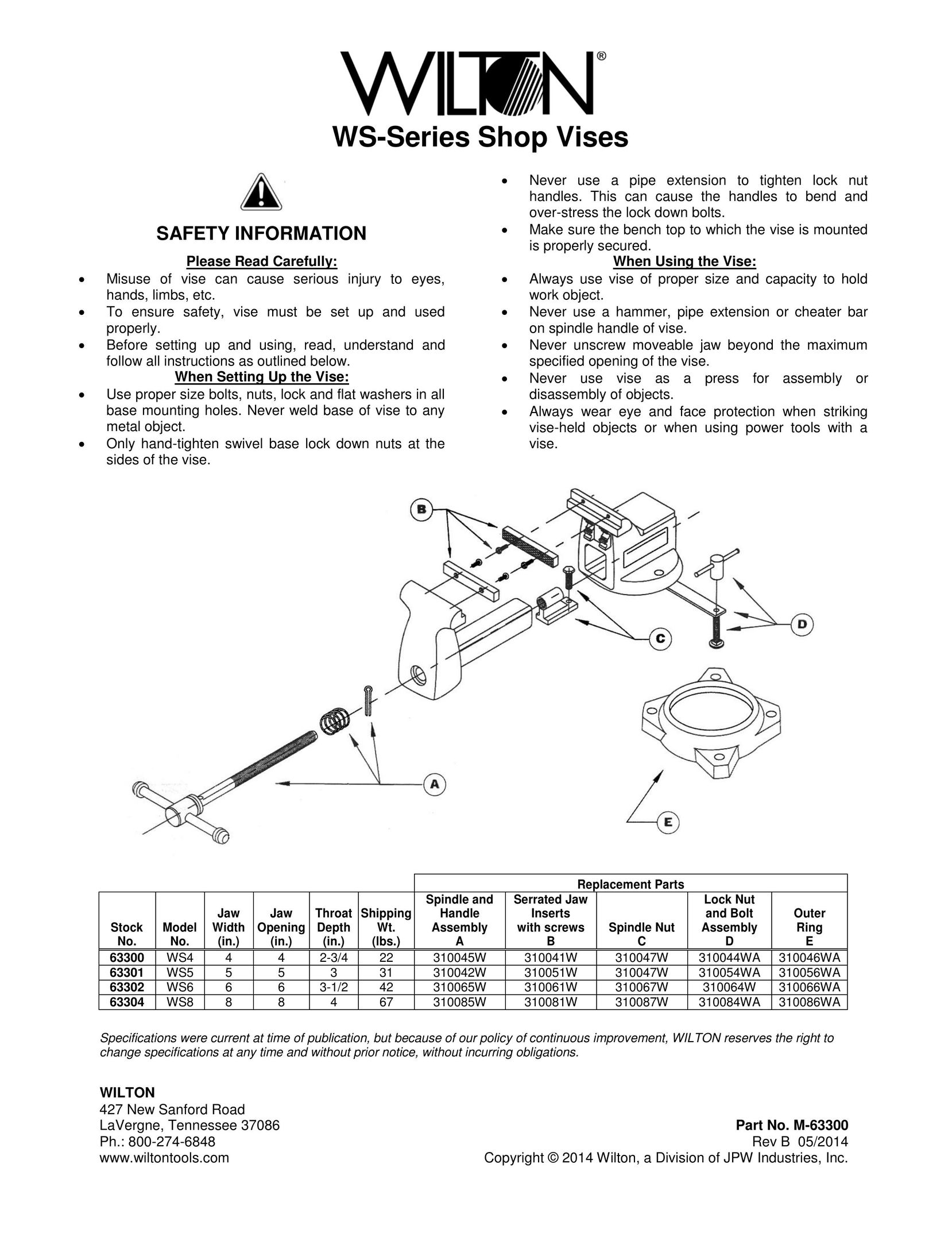 Wilton 63302 Lathe User Manual