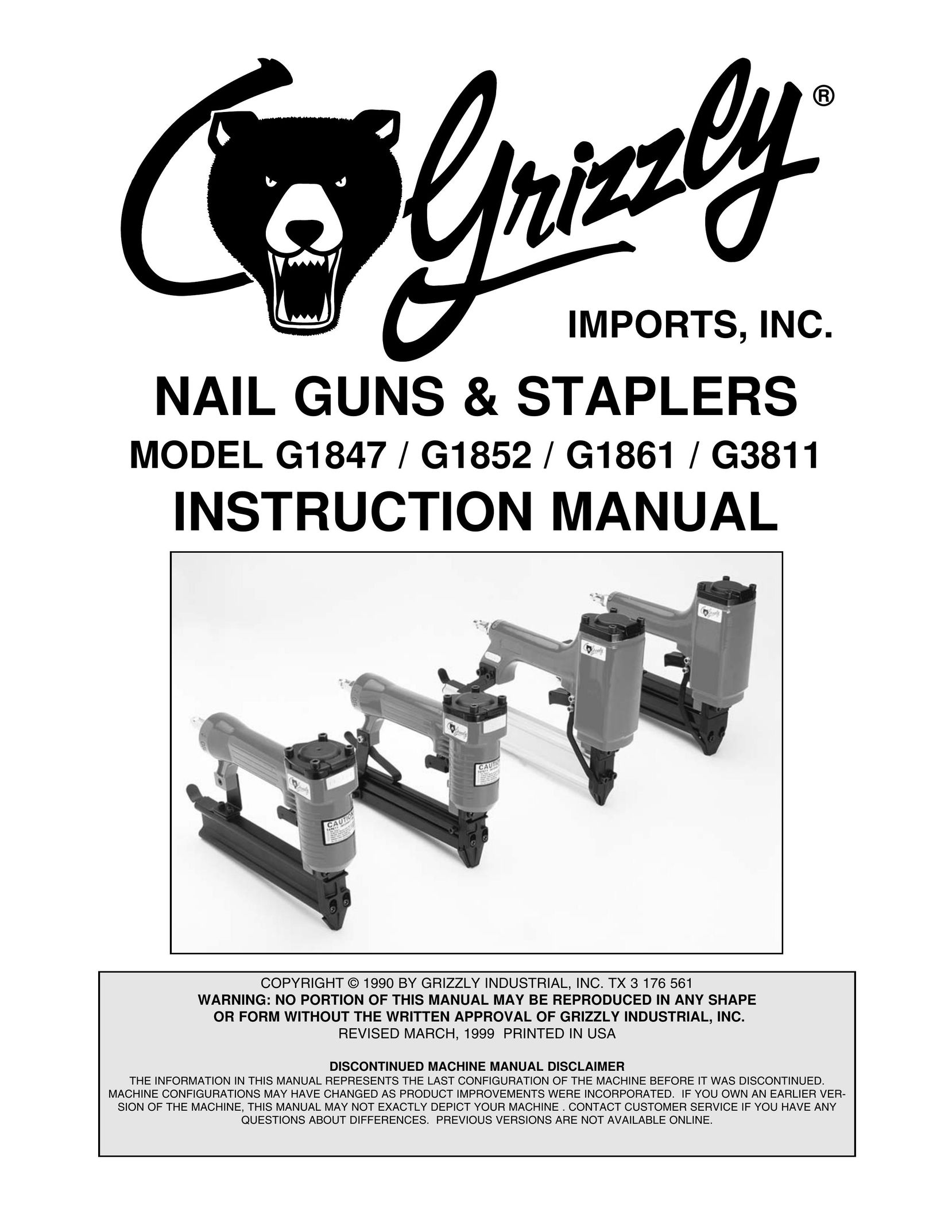 Grizzly G1847 Nail Gun User Manual