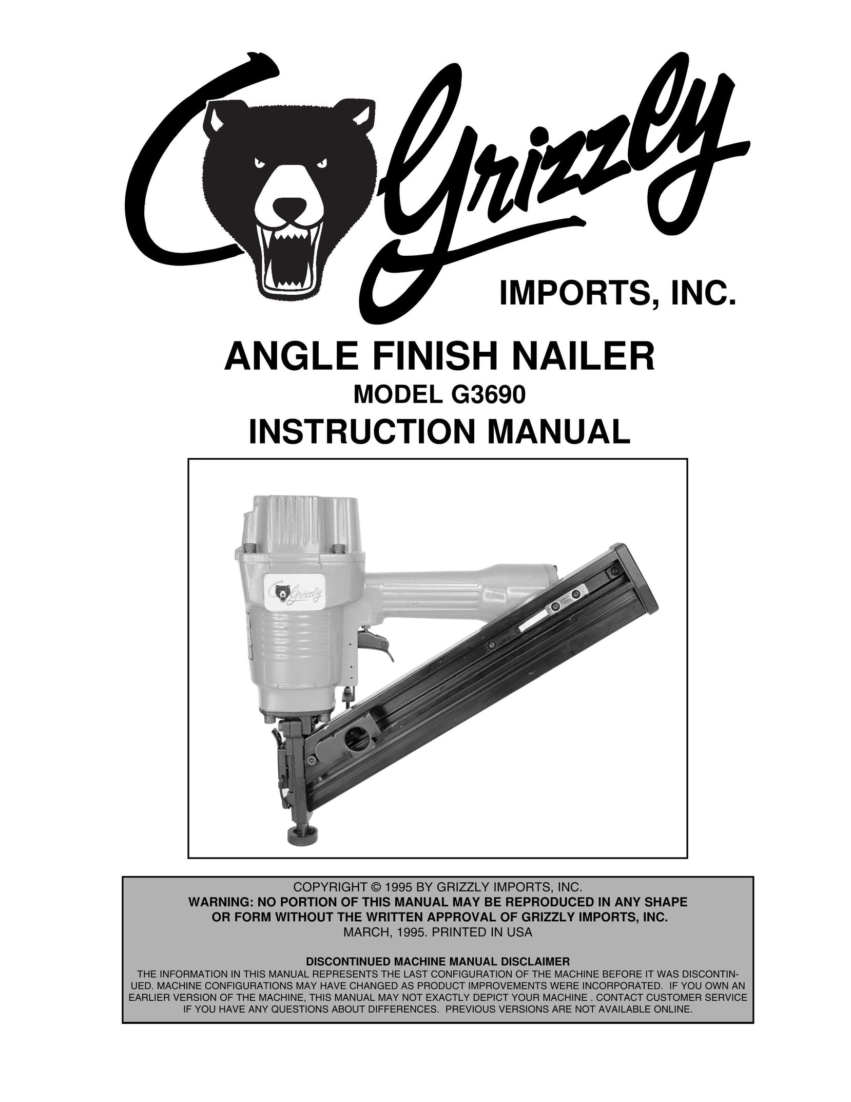 Grizzly G3690 Nail Gun User Manual