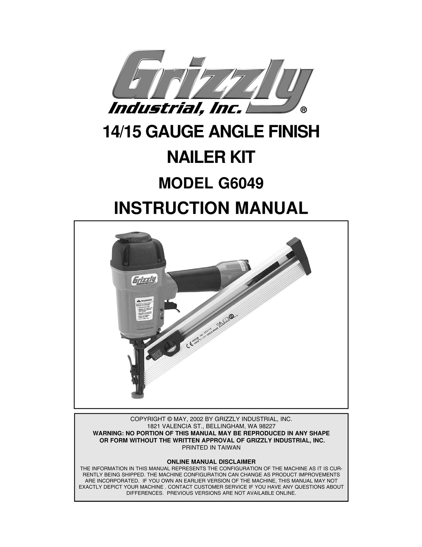 Grizzly G6049 Nail Gun User Manual