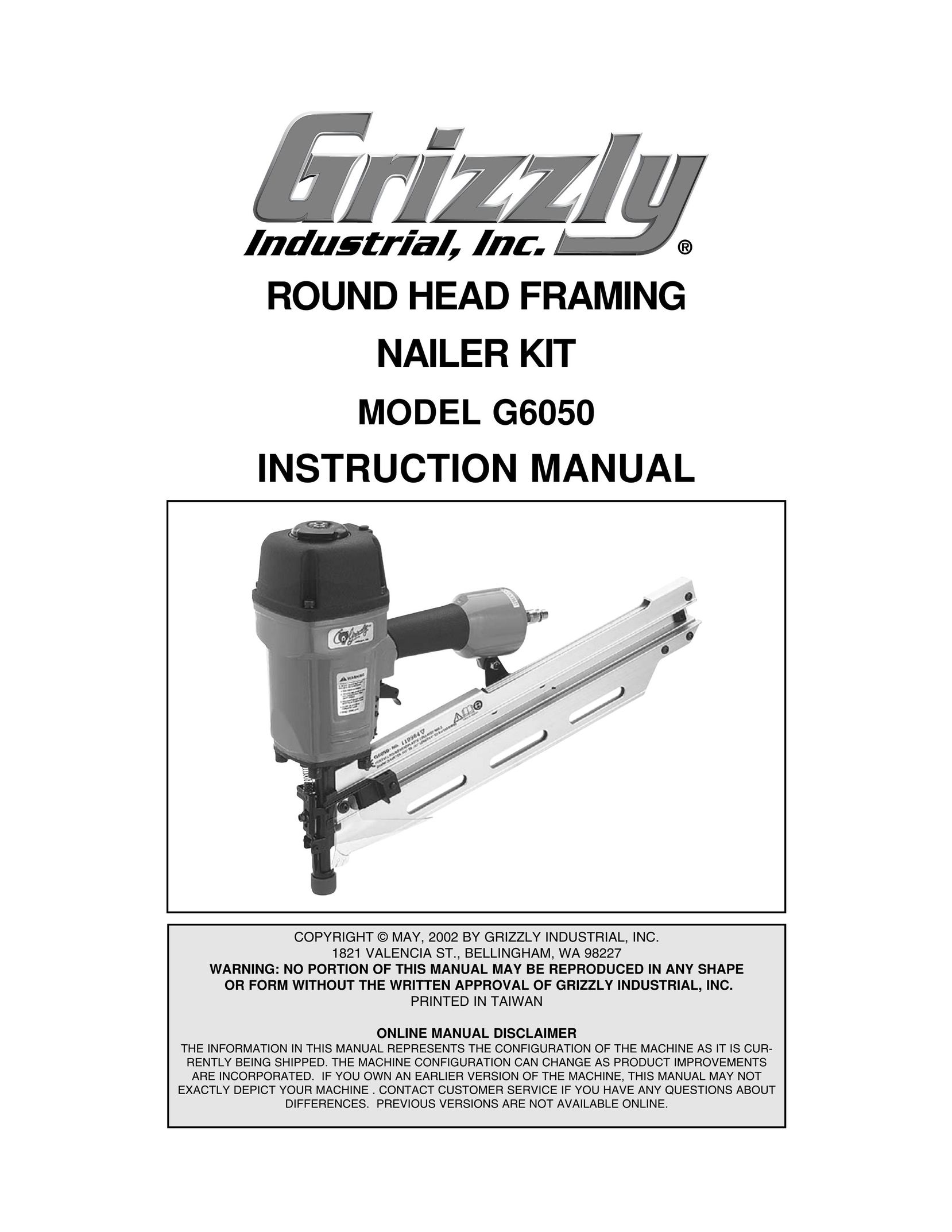 Grizzly G6050 Nail Gun User Manual