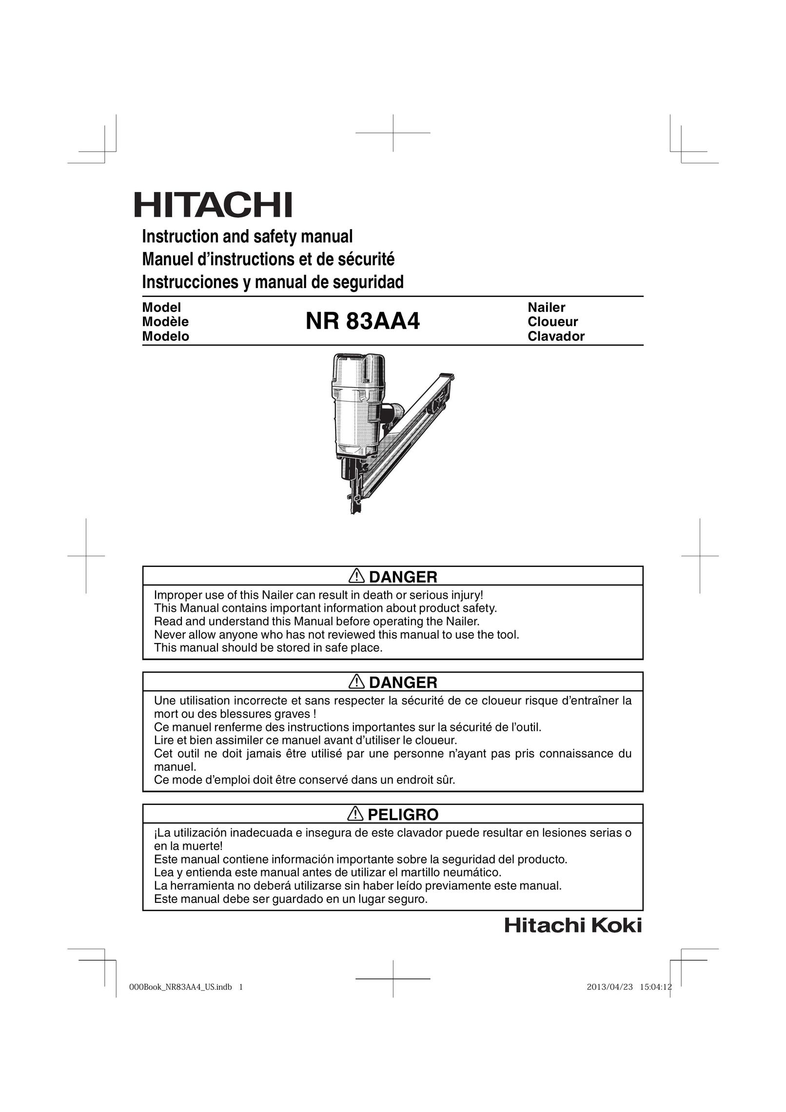 Hitachi NR 83AA4 Nail Gun User Manual
