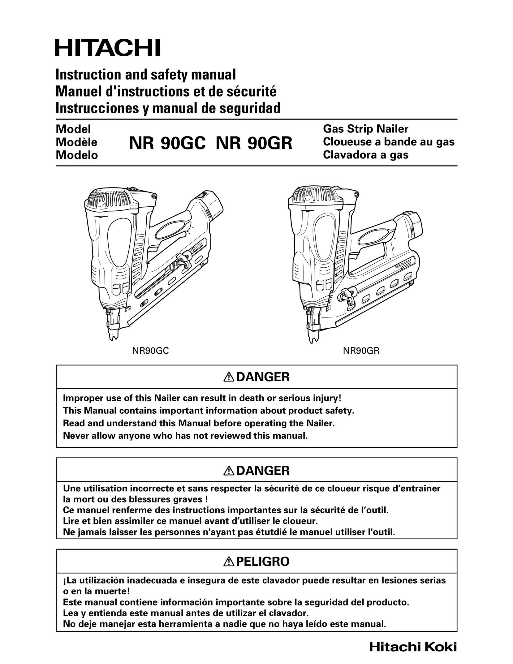 Hitachi NR 90GR Nail Gun User Manual