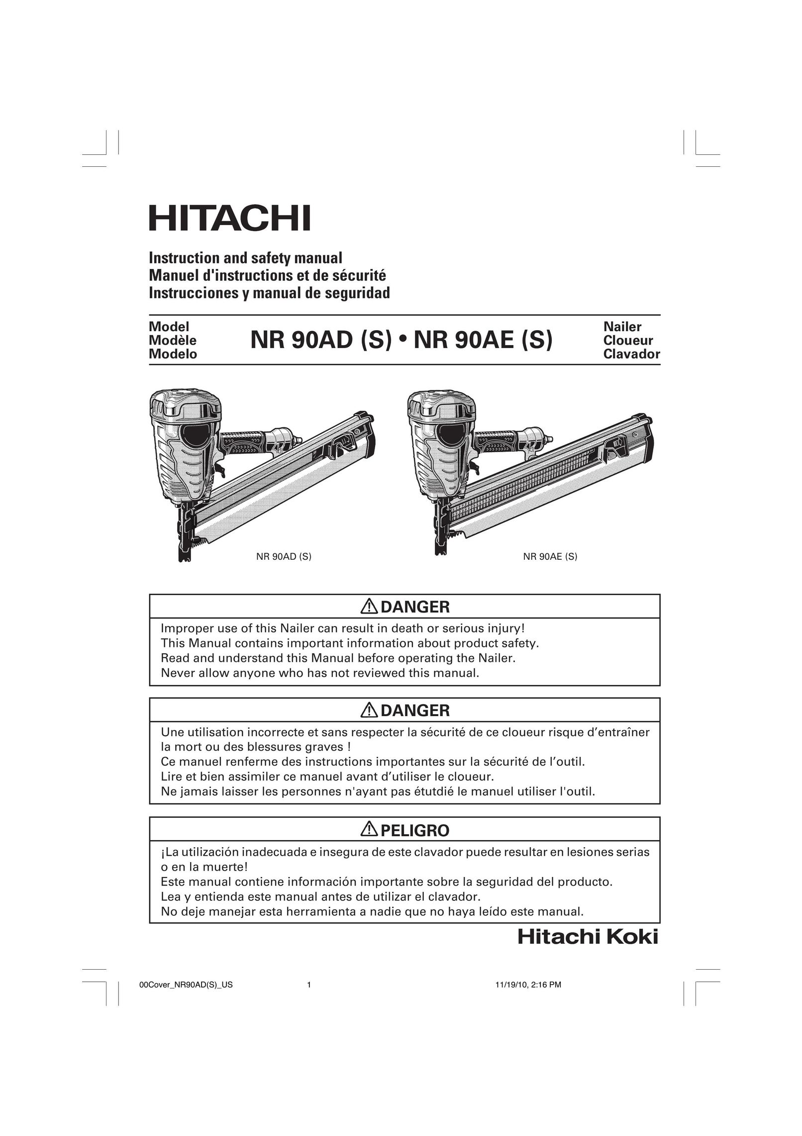 Hitachi NR90AE Nail Gun User Manual